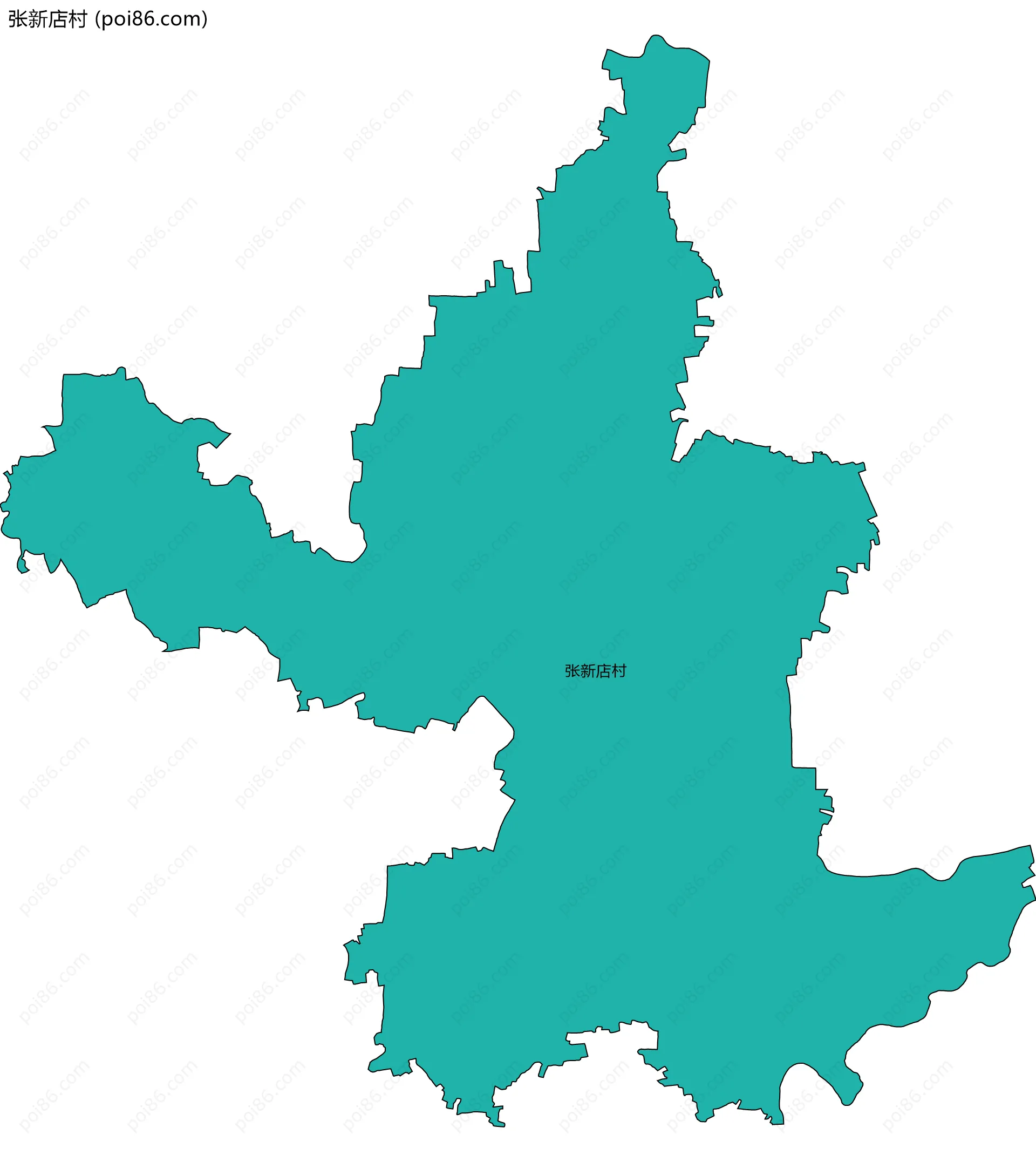 张新店村边界地图