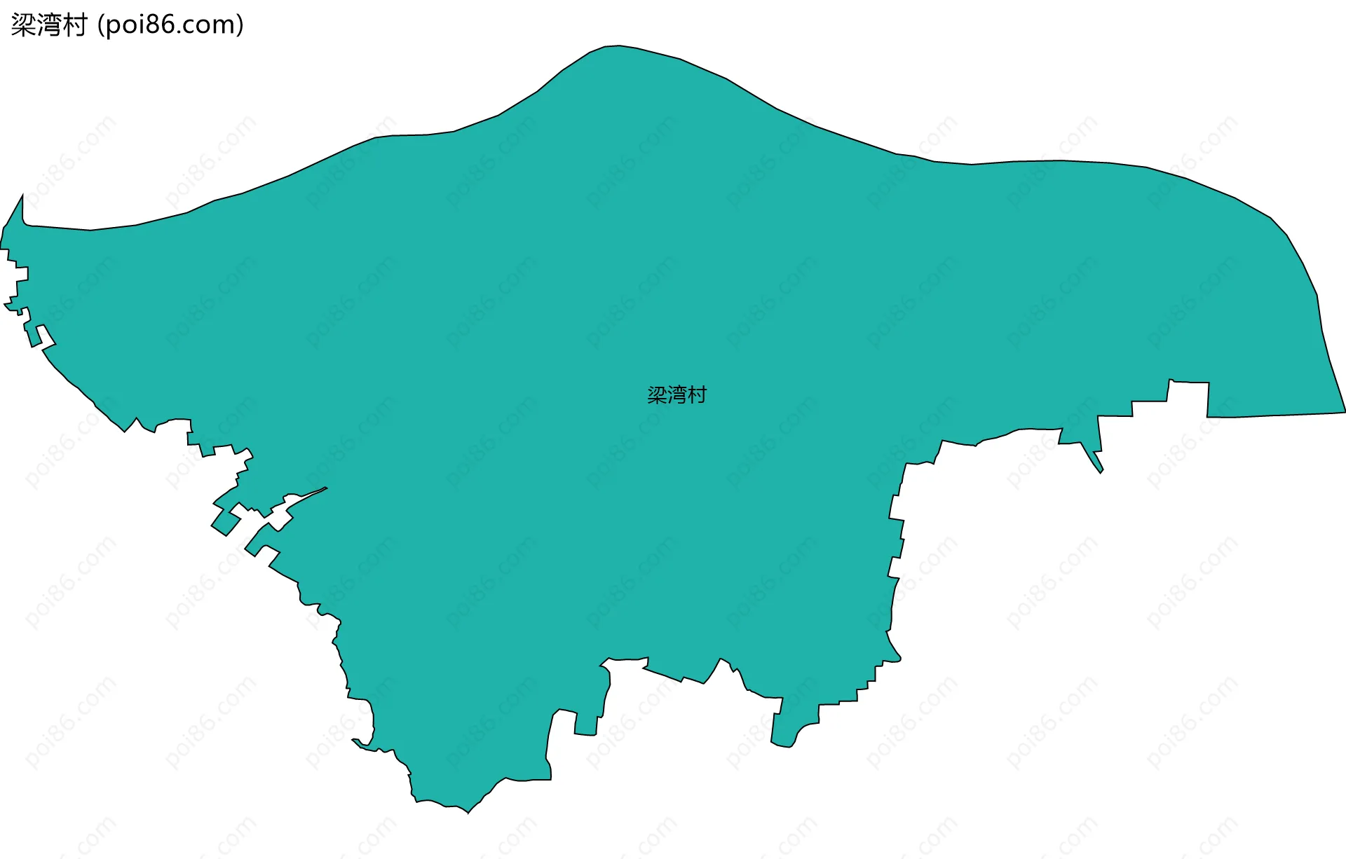 梁湾村边界地图