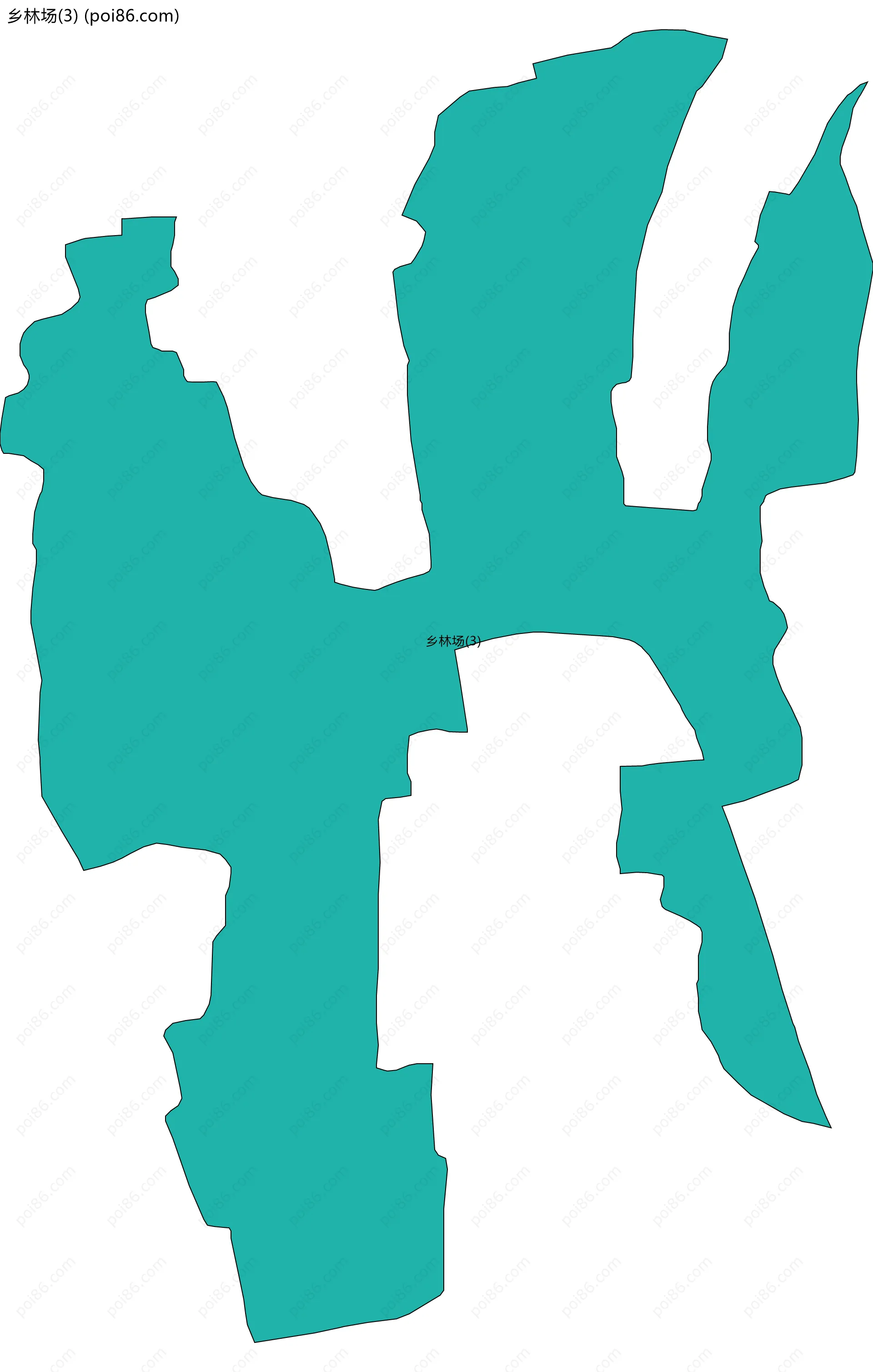 乡林场(3)边界地图
