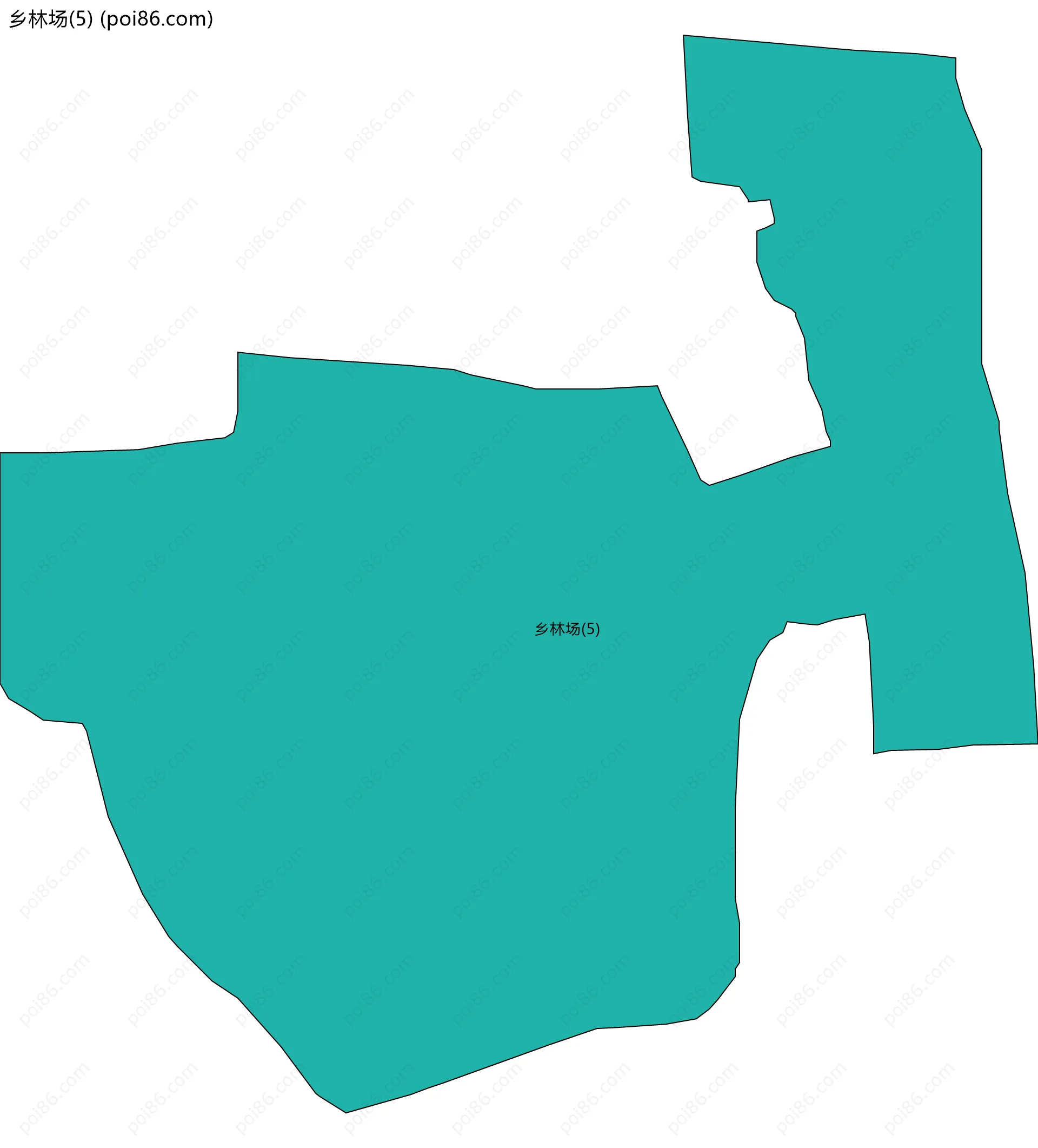乡林场(5)边界地图
