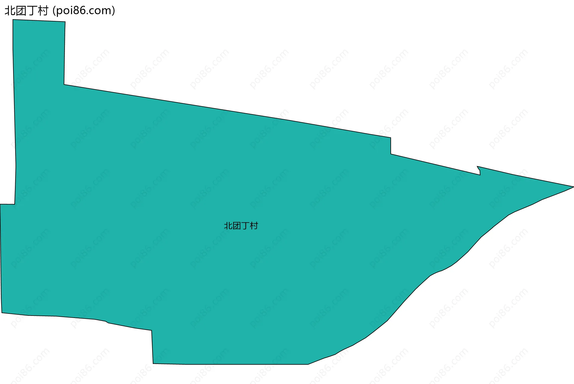 北团丁村边界地图