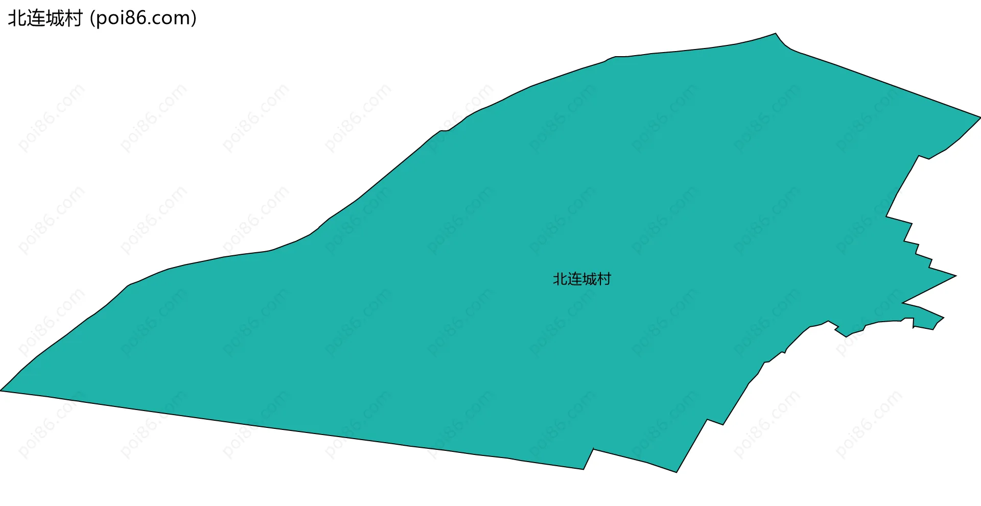 北连城村边界地图