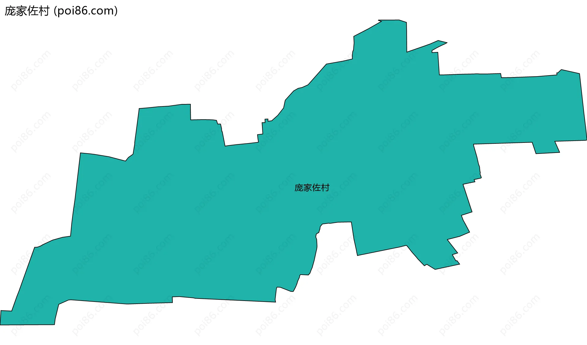 庞家佐村边界地图