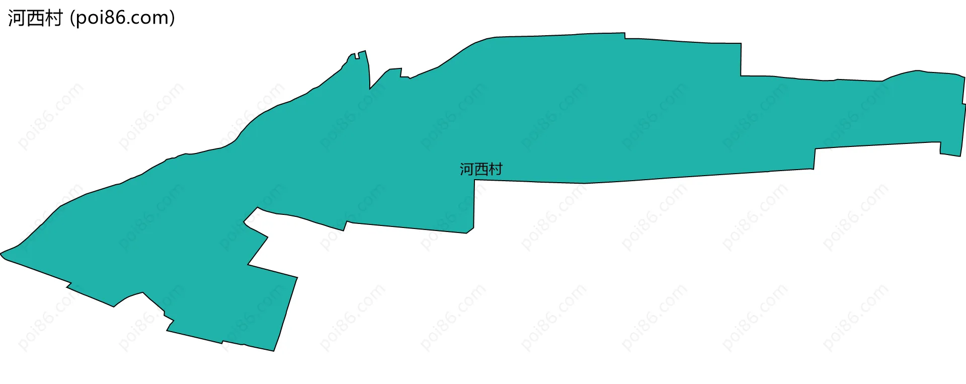 河西村边界地图