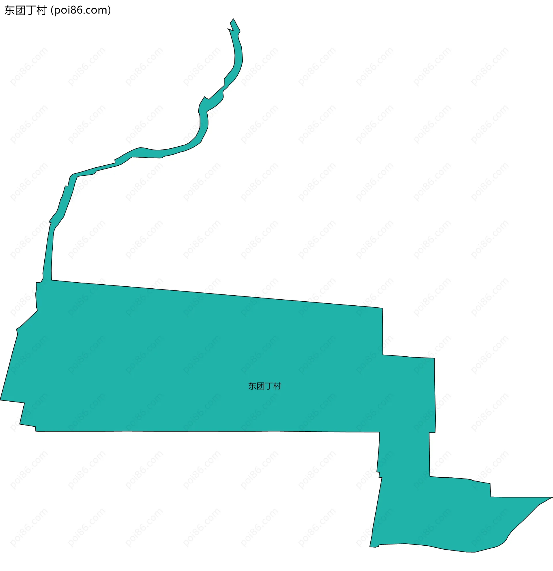 东团丁村边界地图