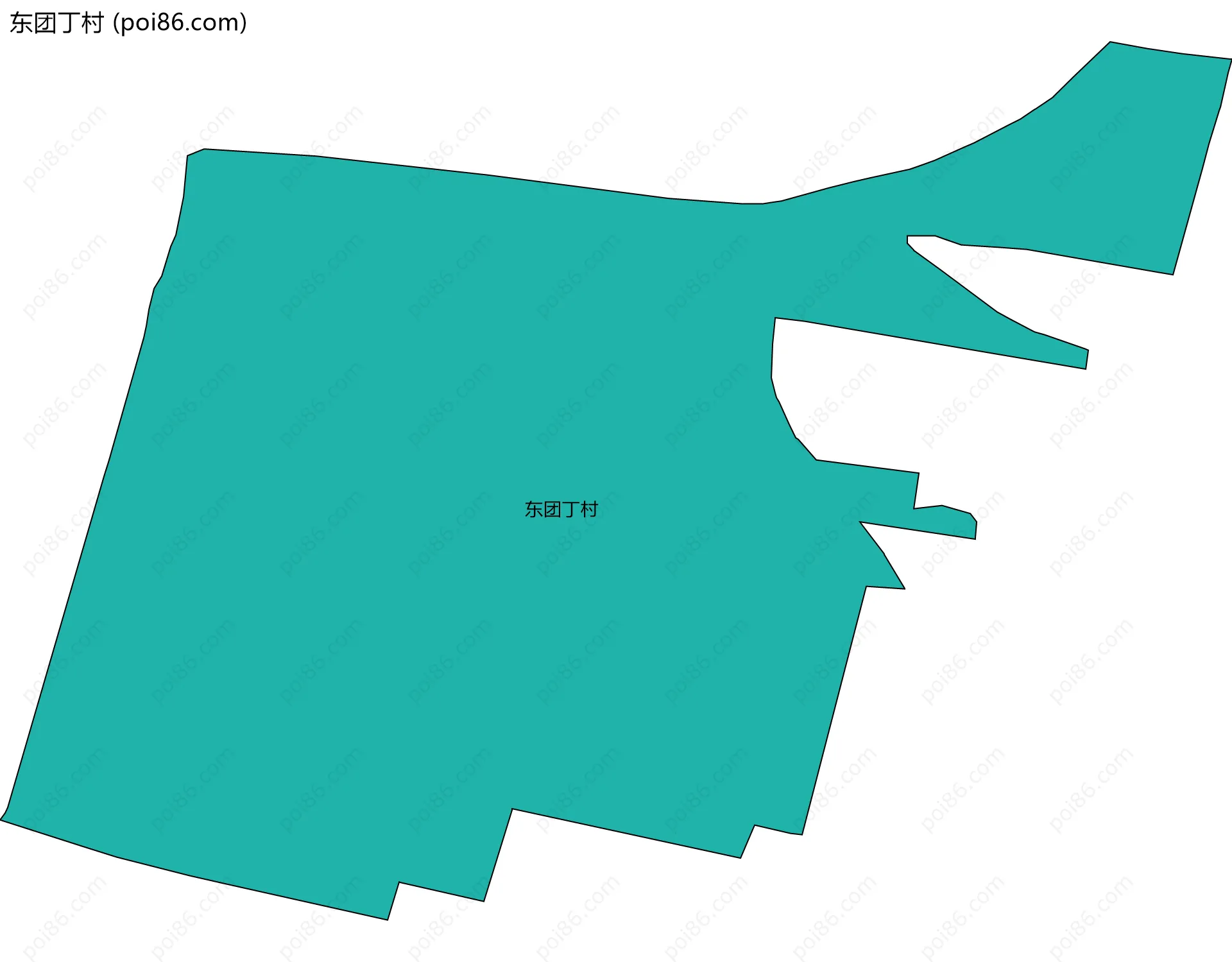 东团丁村边界地图
