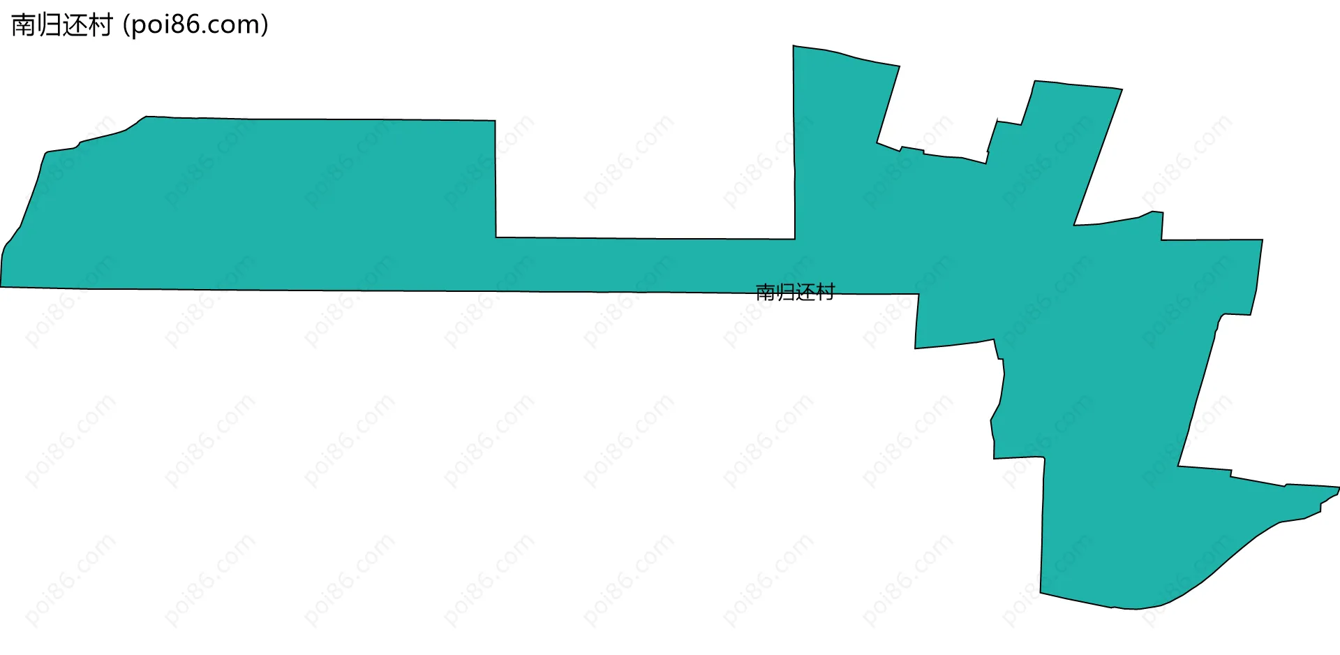 南归还村边界地图