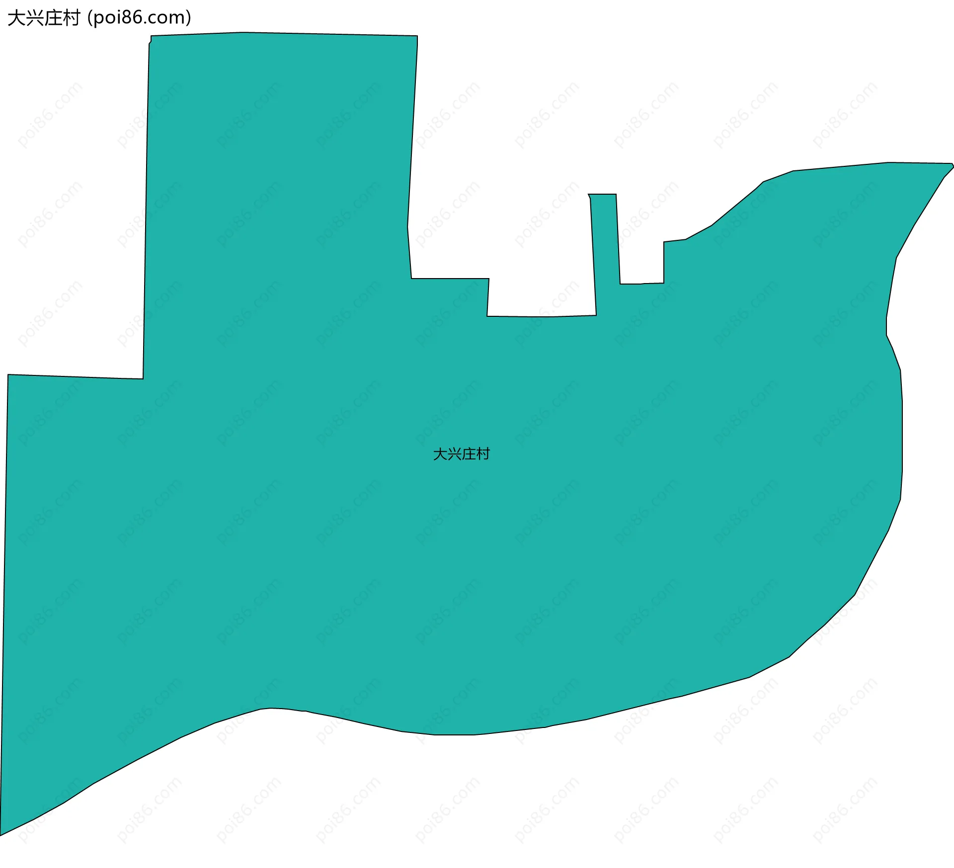 大兴庄村边界地图