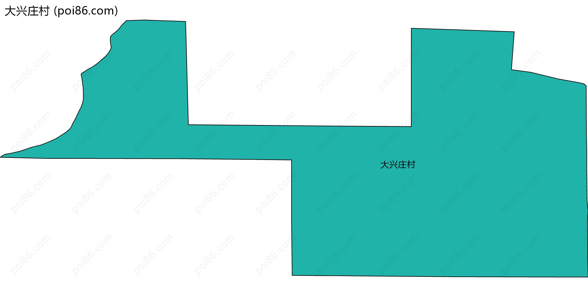 大兴庄村边界地图