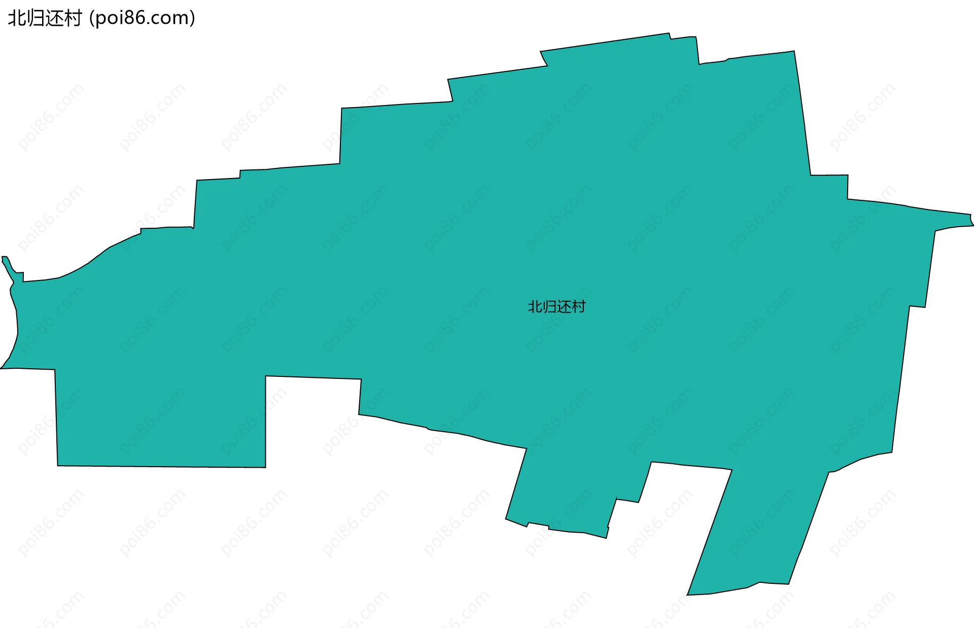 北归还村边界地图
