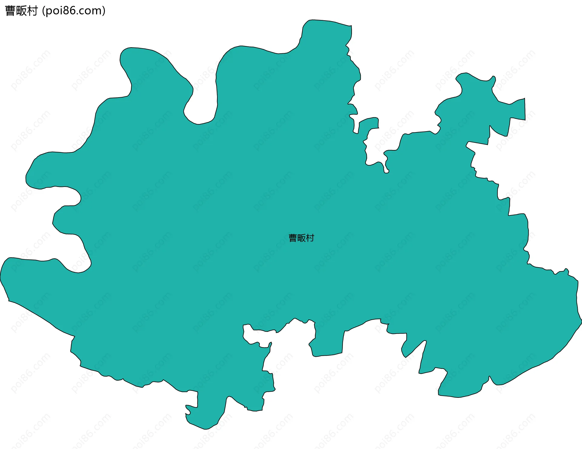 曹畈村边界地图