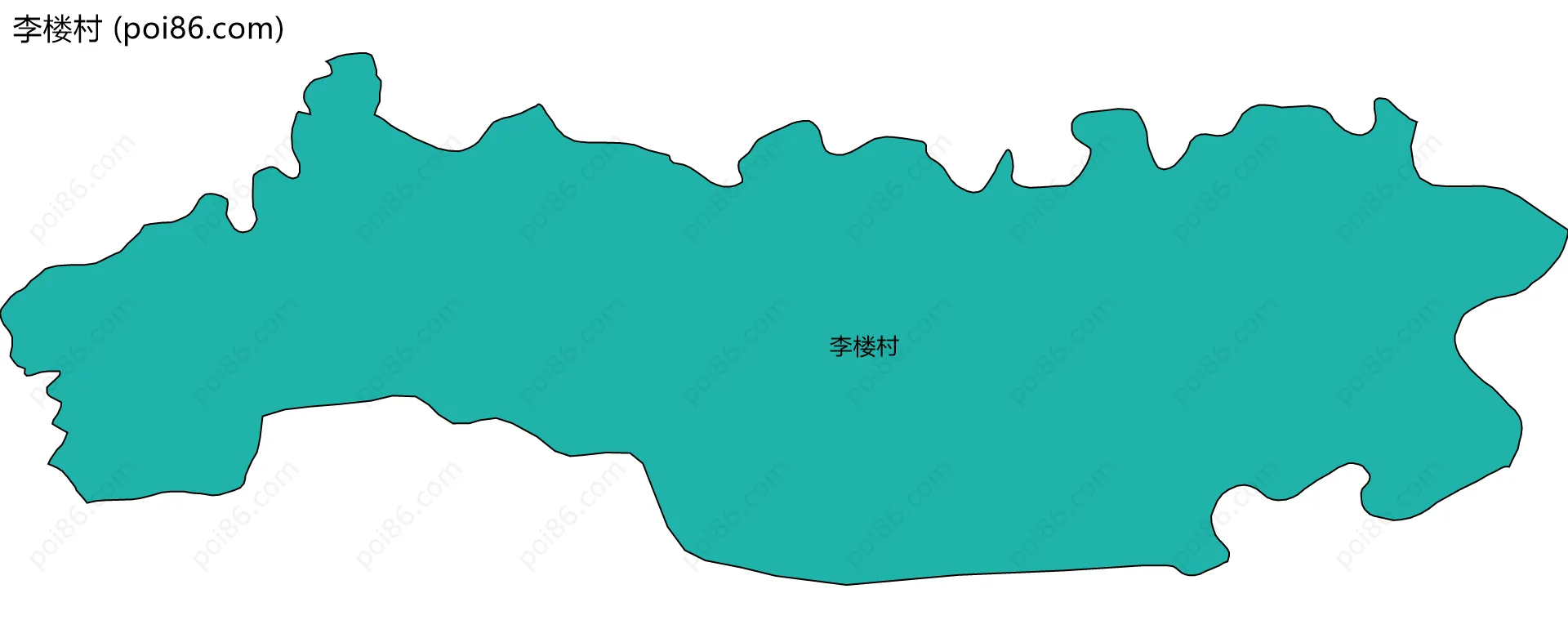 李楼村边界地图