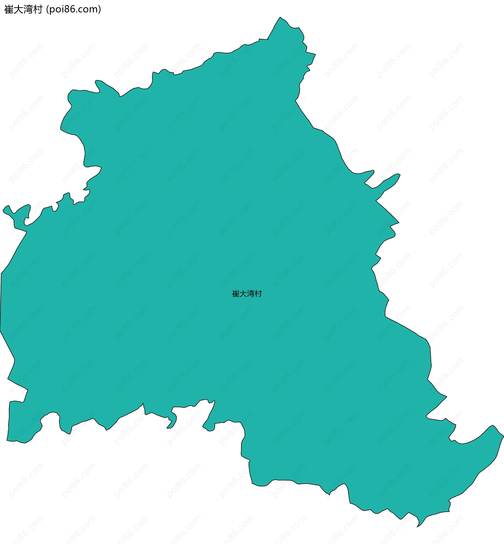 崔大湾村边界地图