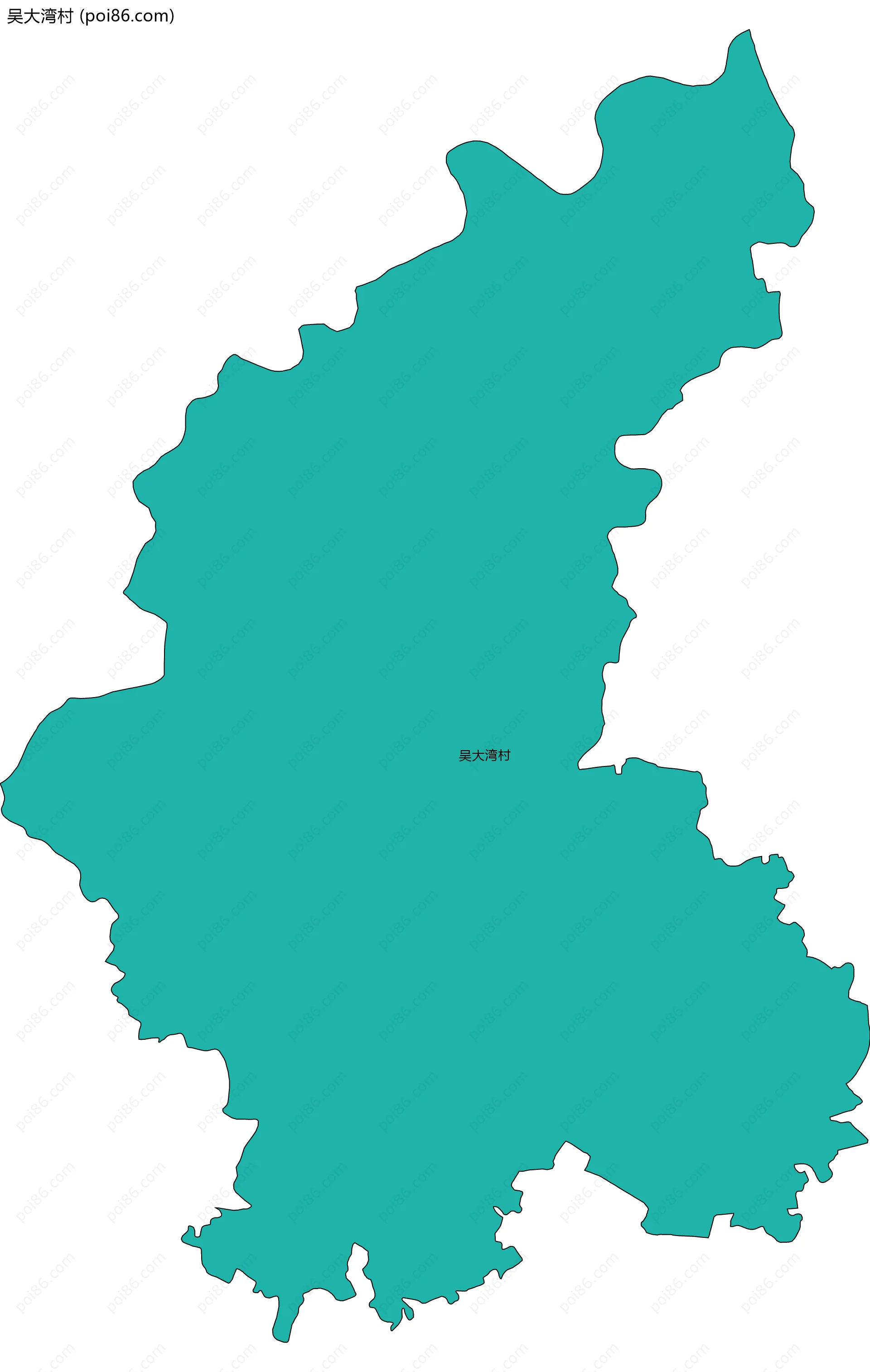 吴大湾村边界地图