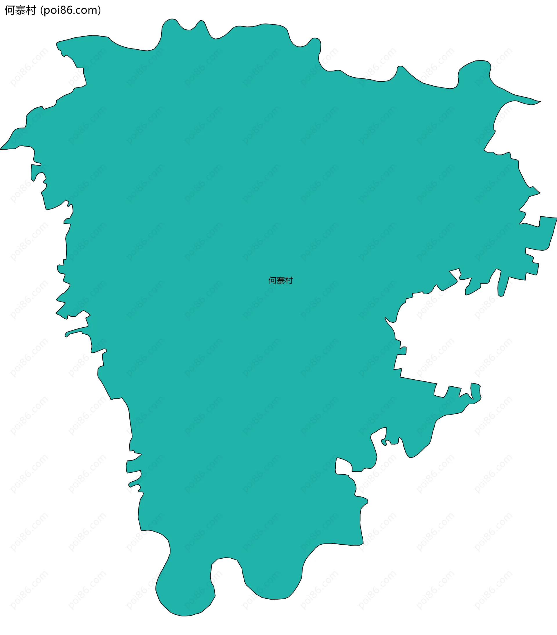 何寨村边界地图