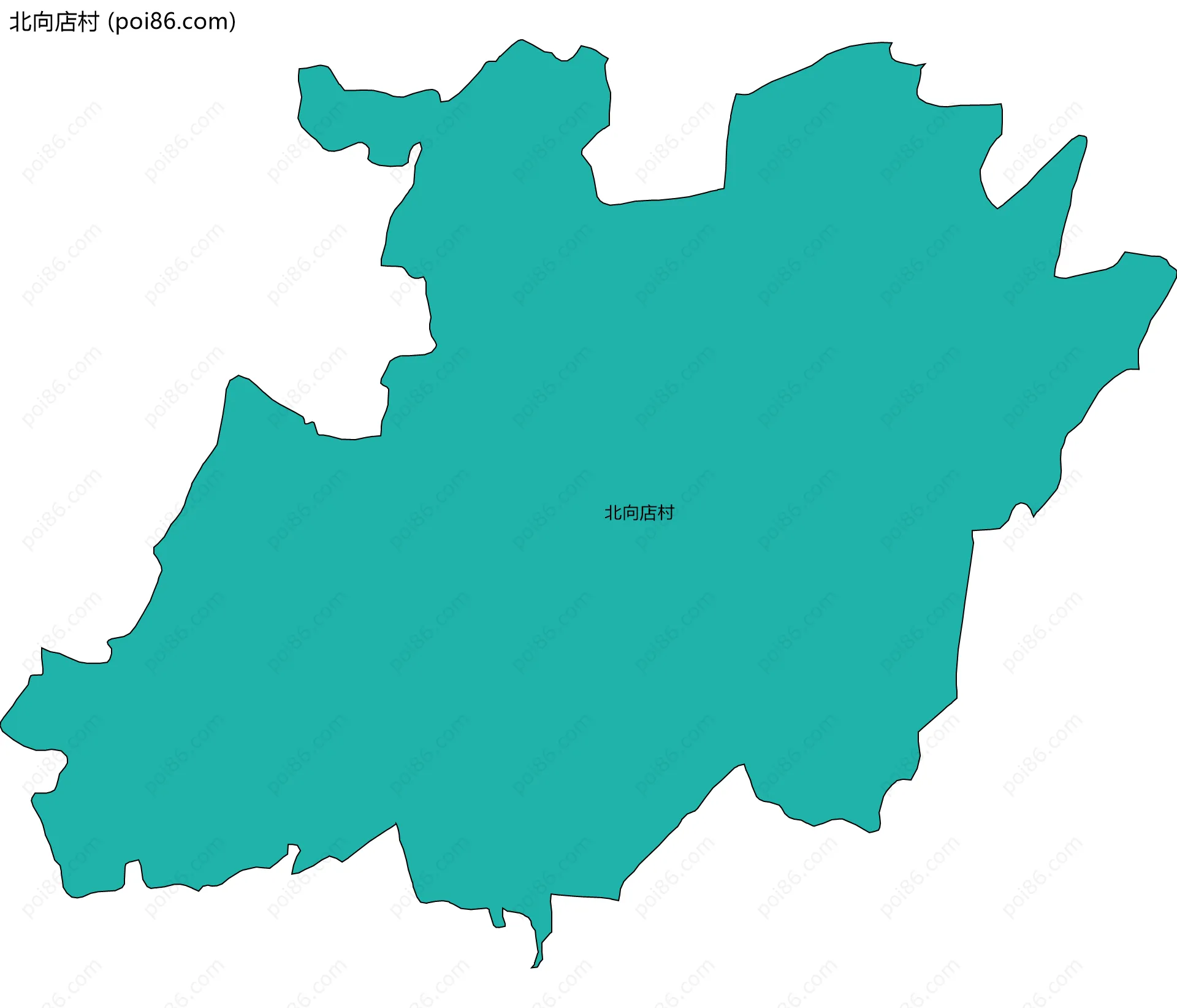 北向店村边界地图