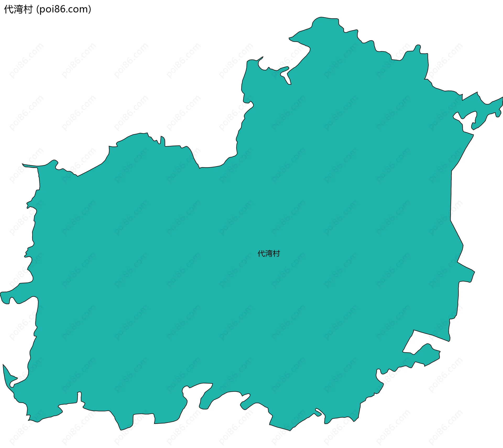 代湾村边界地图