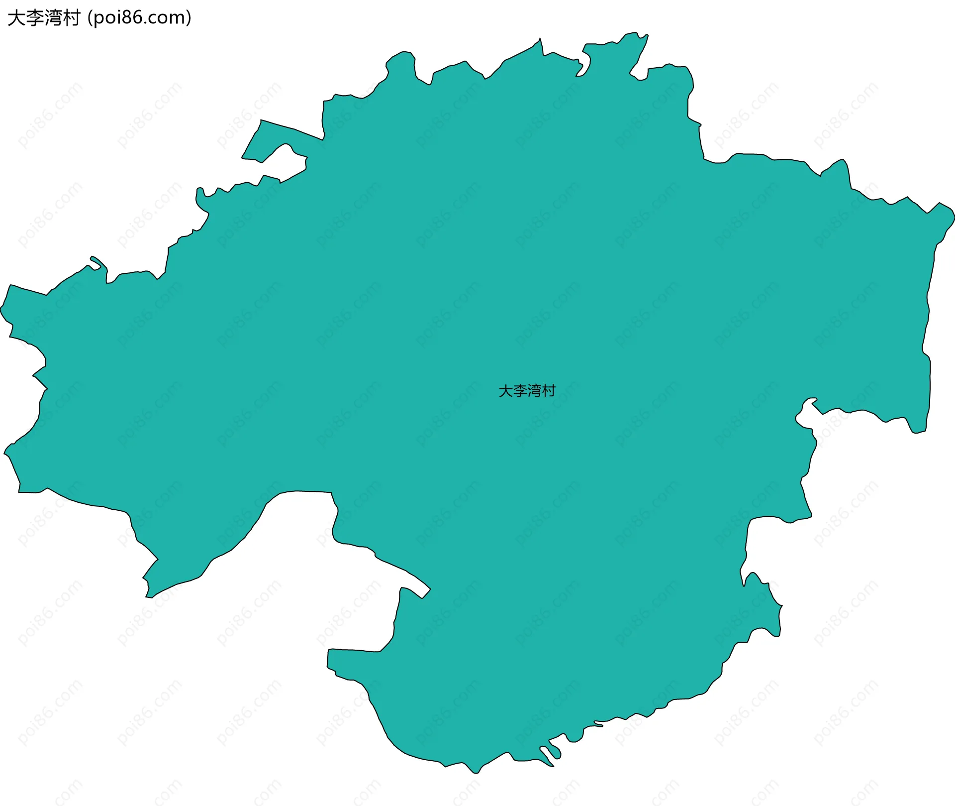 大李湾村边界地图