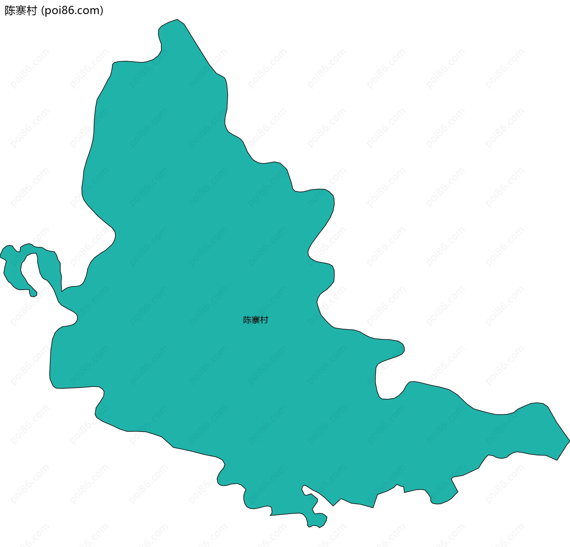 陈寨村边界地图