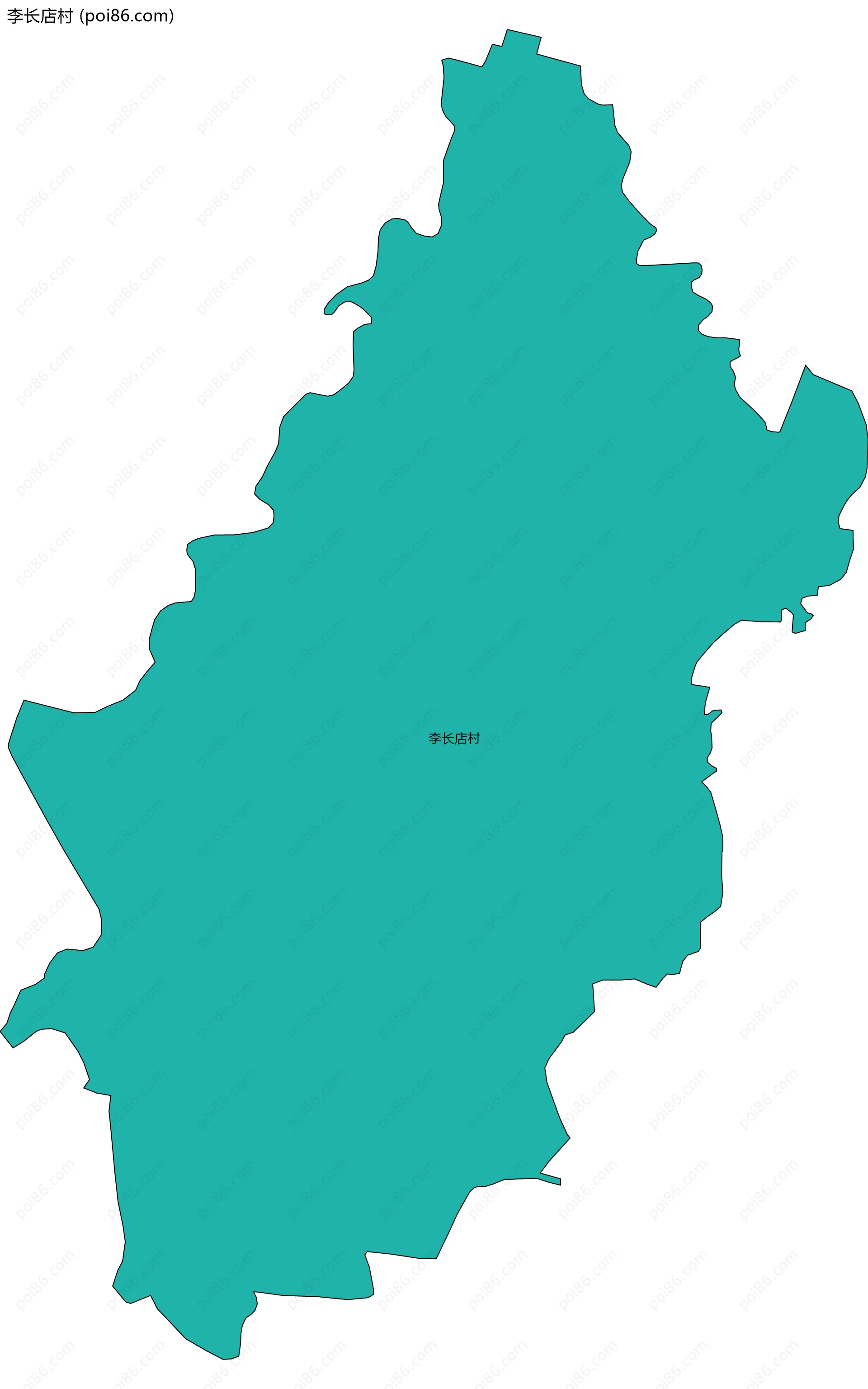 李长店村边界地图