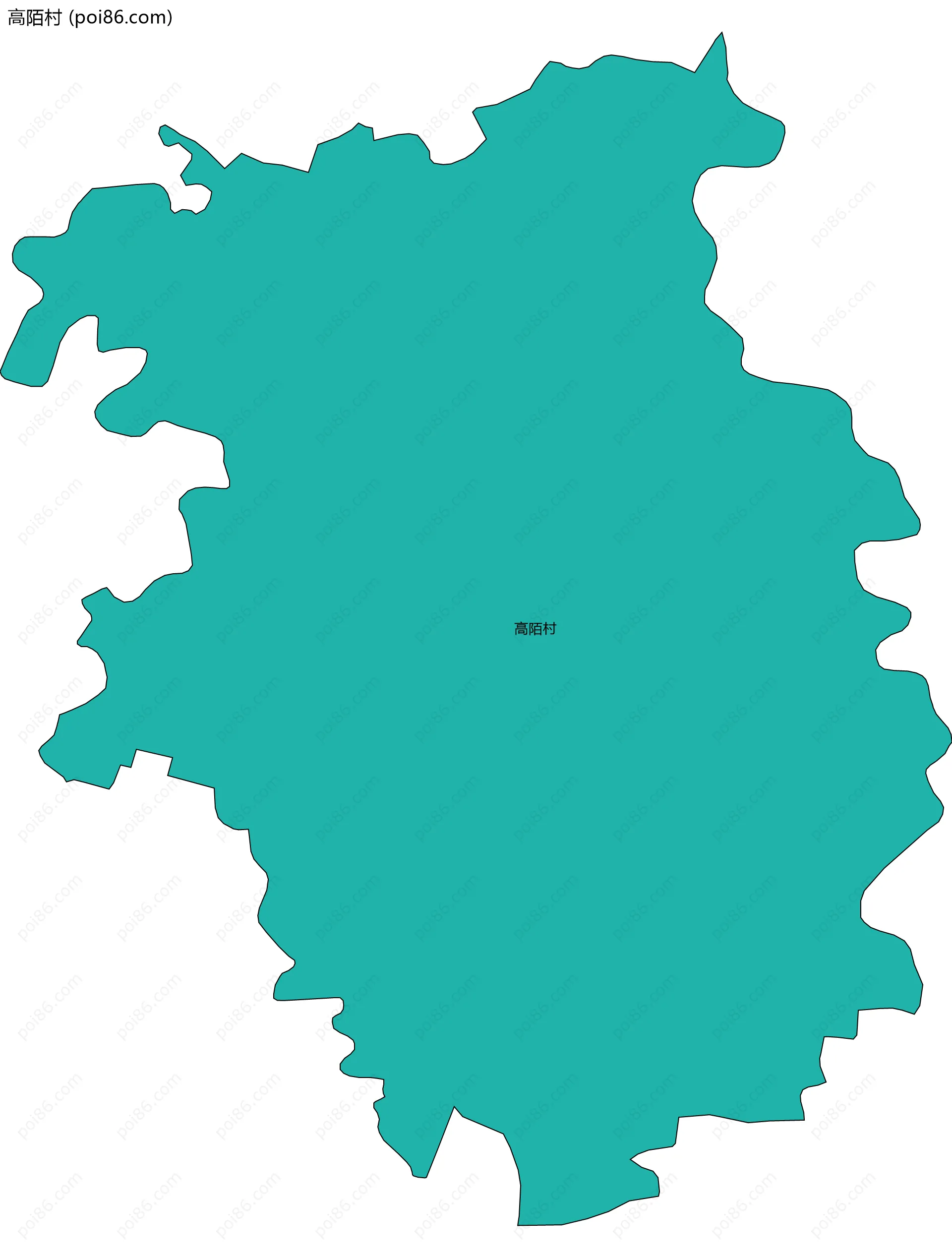 高陌村边界地图