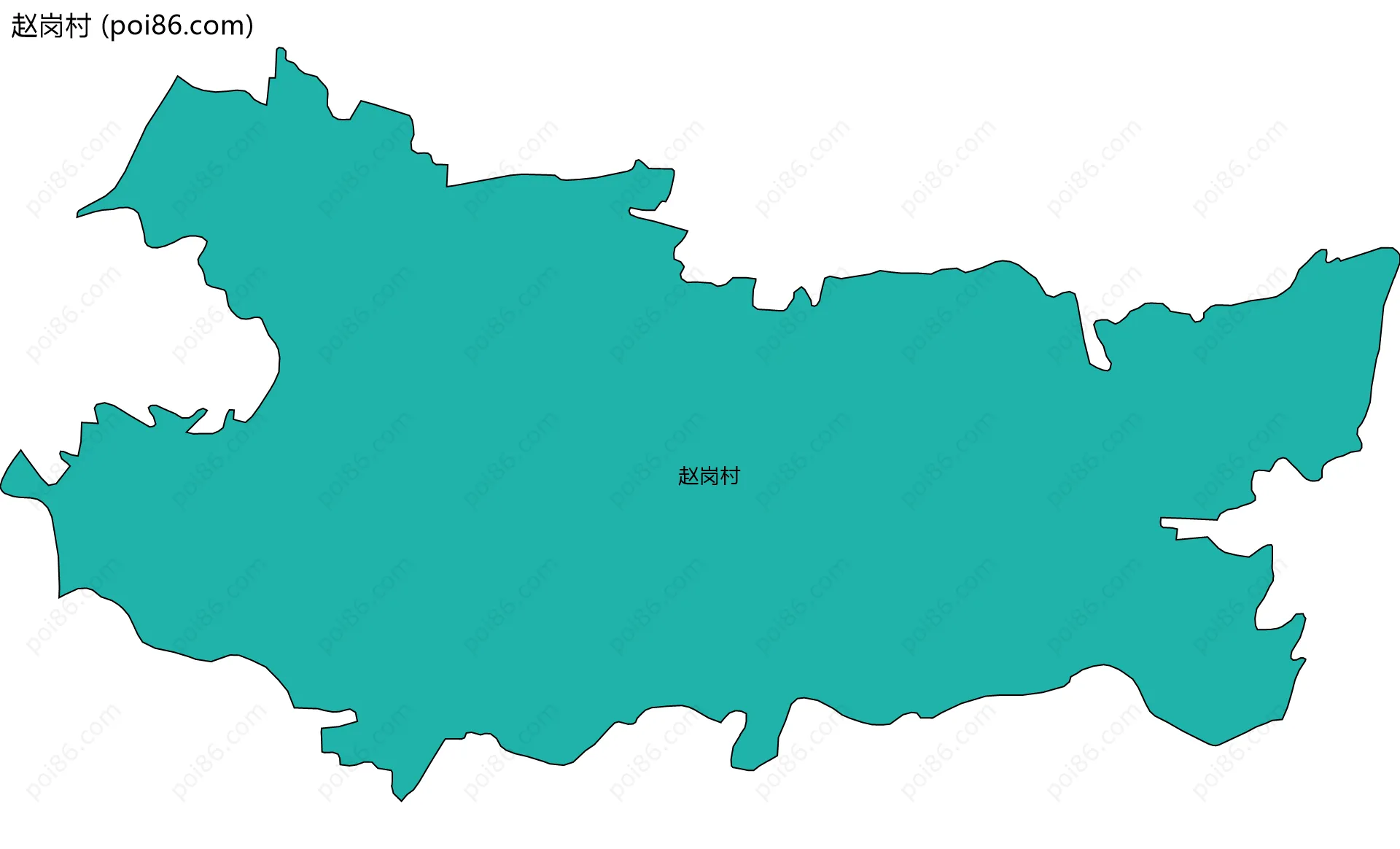 赵岗村边界地图