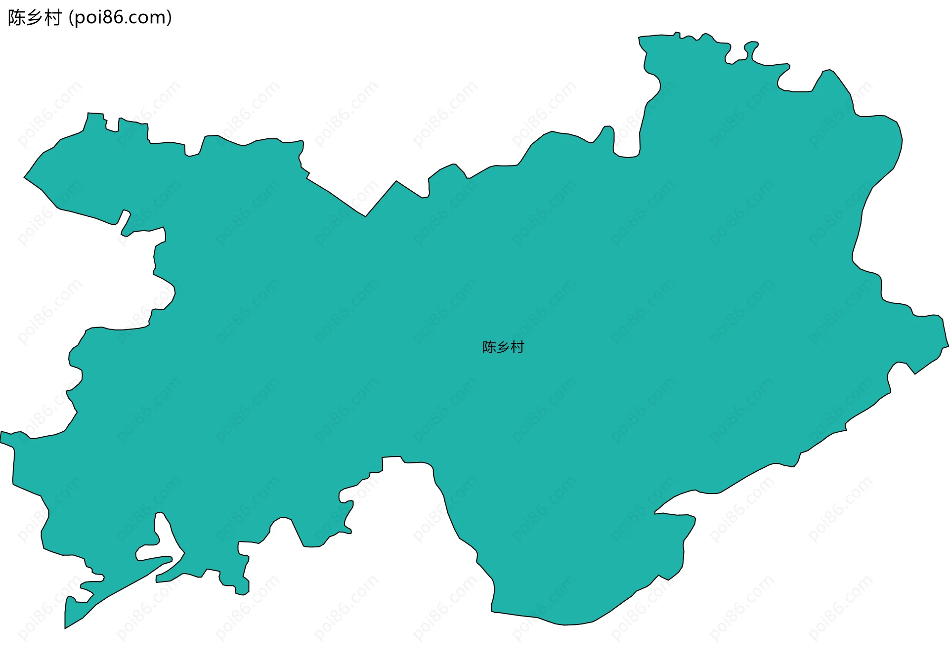 陈乡村边界地图