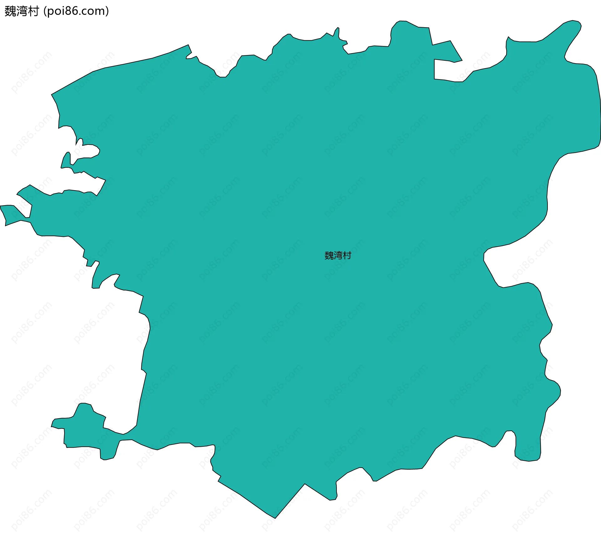 魏湾村边界地图