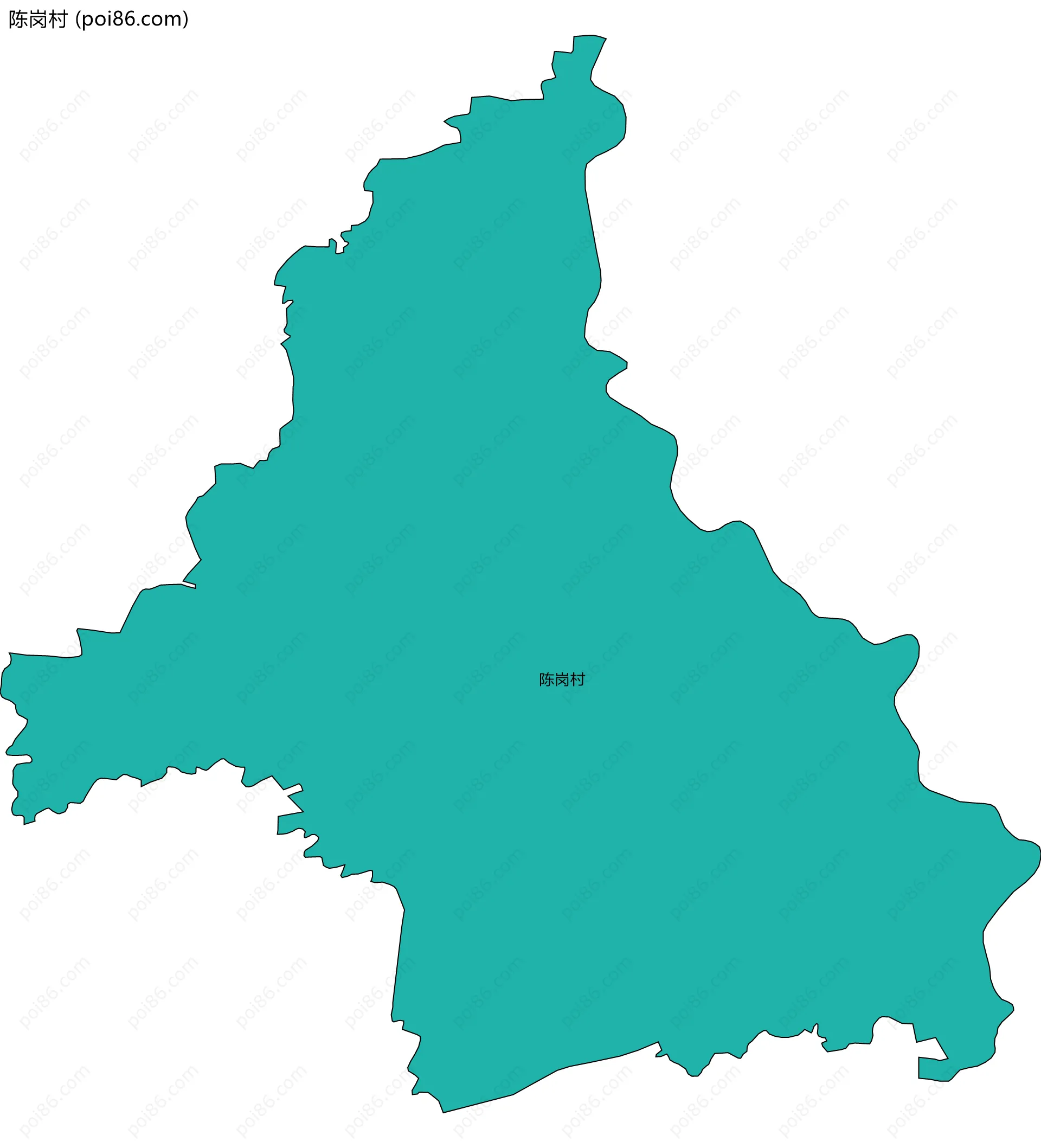 陈岗村边界地图