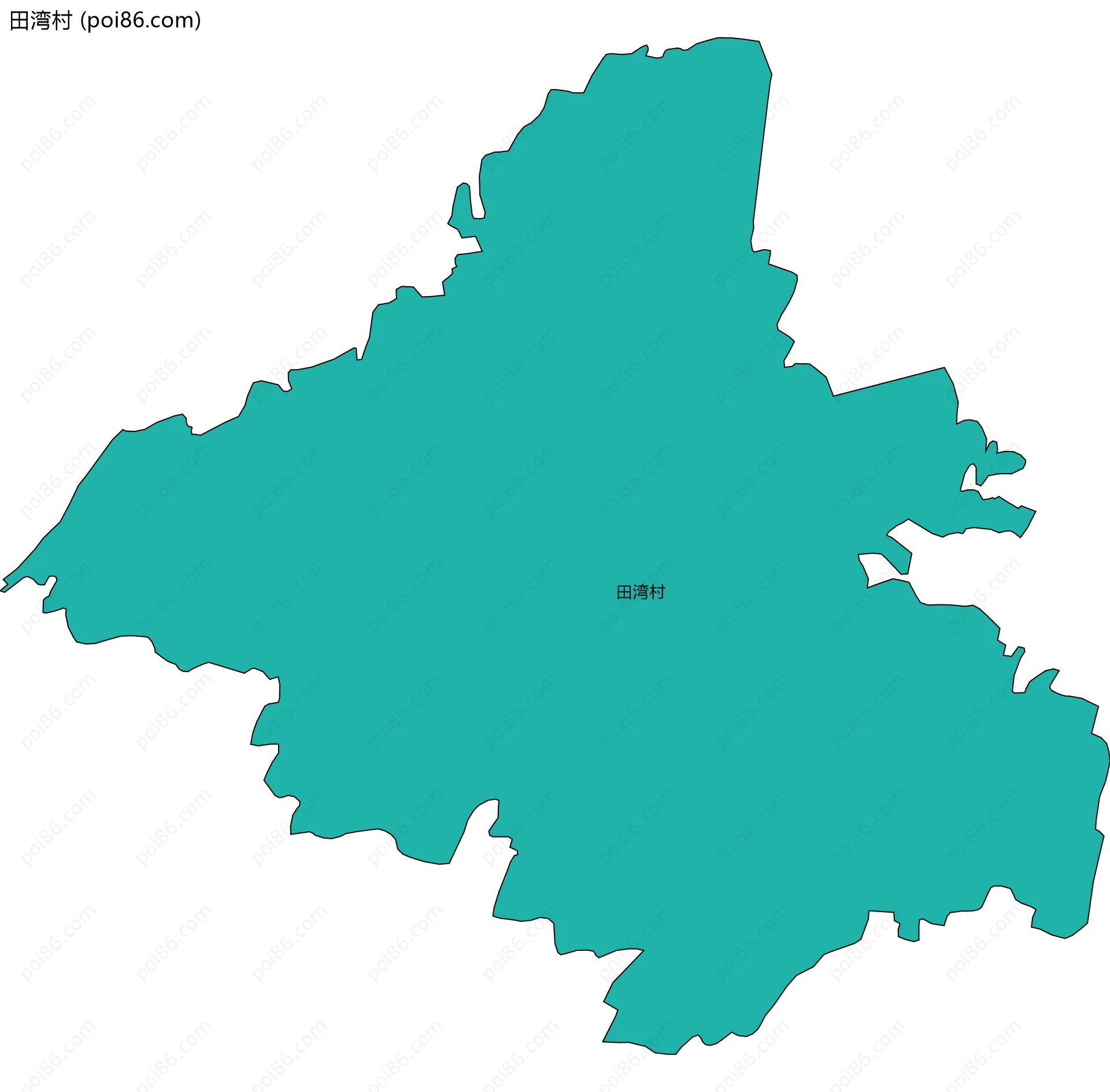 田湾村边界地图