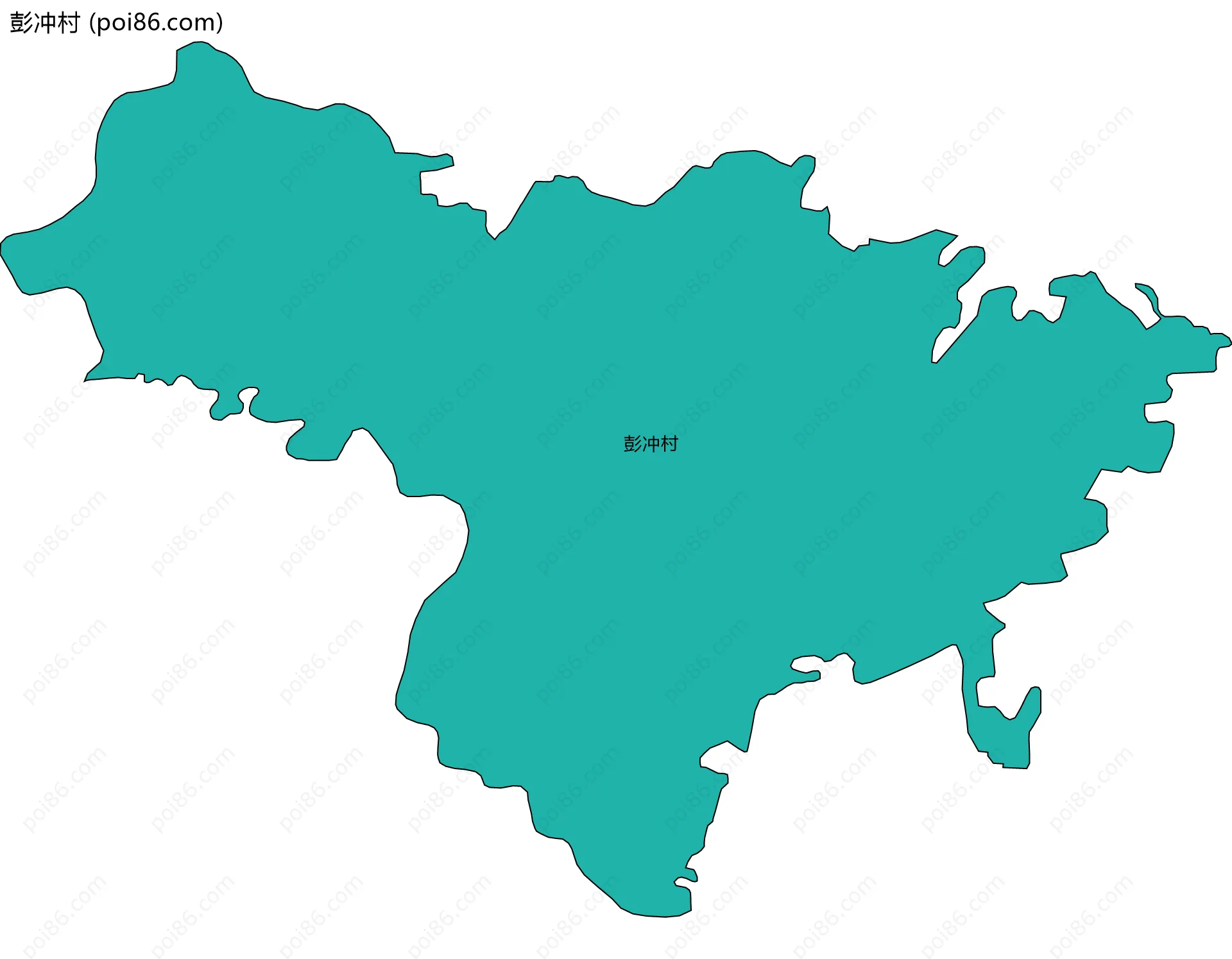 彭冲村边界地图