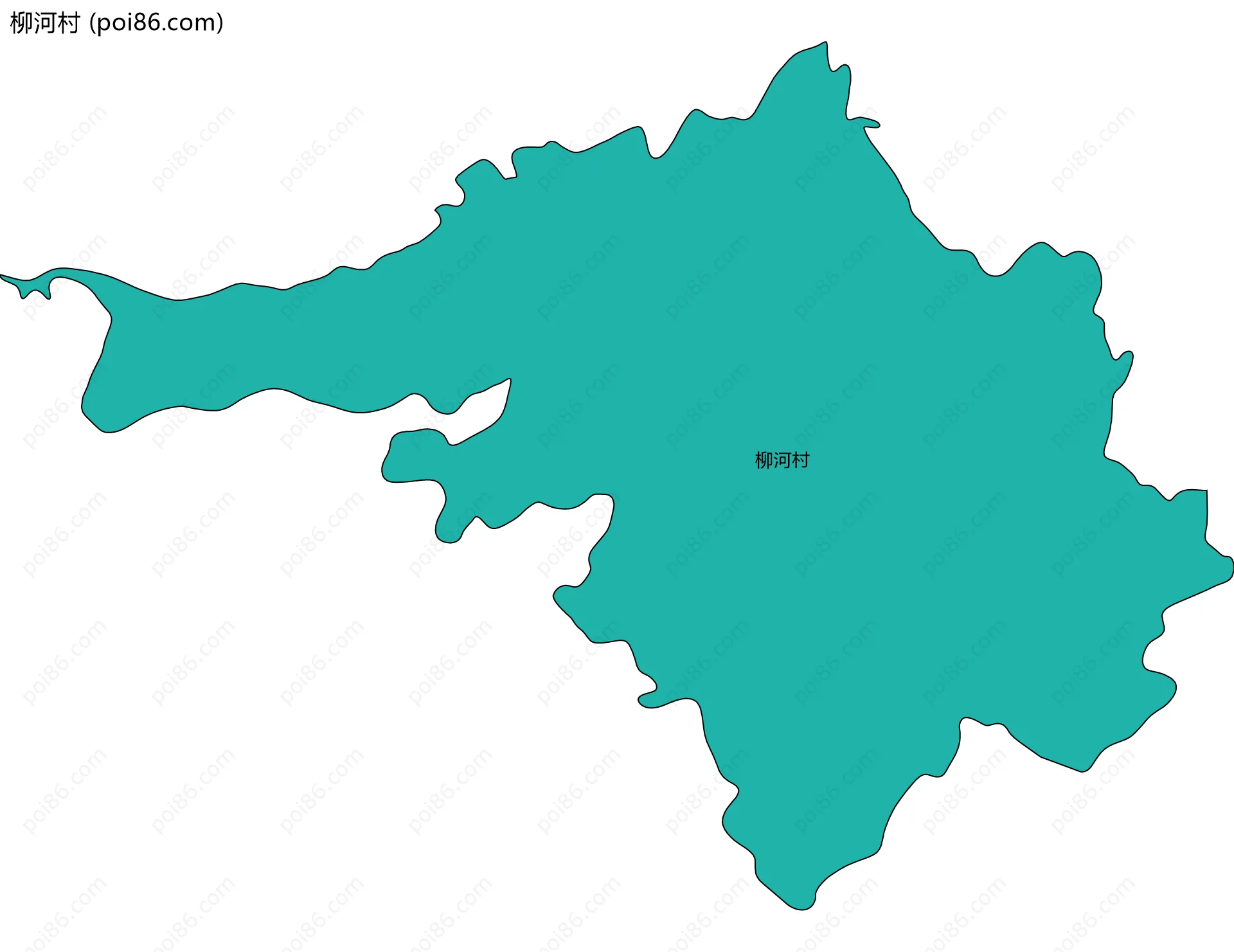 柳河村边界地图