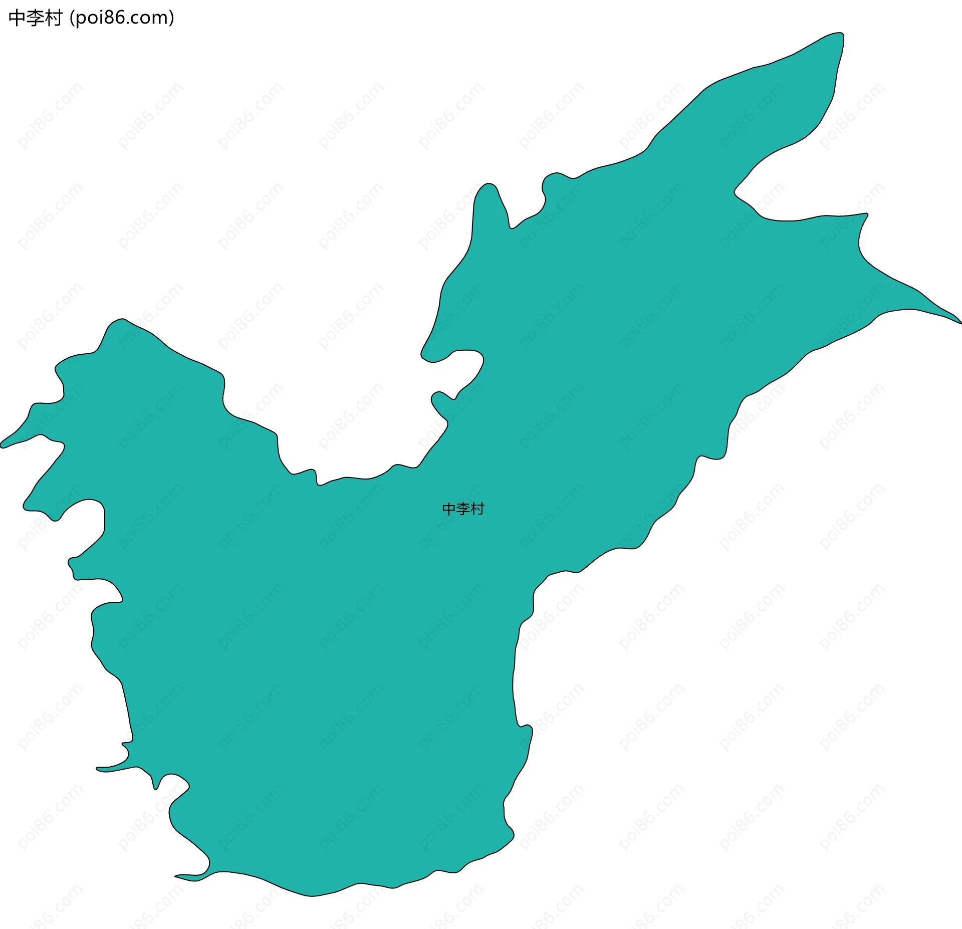 中李村边界地图