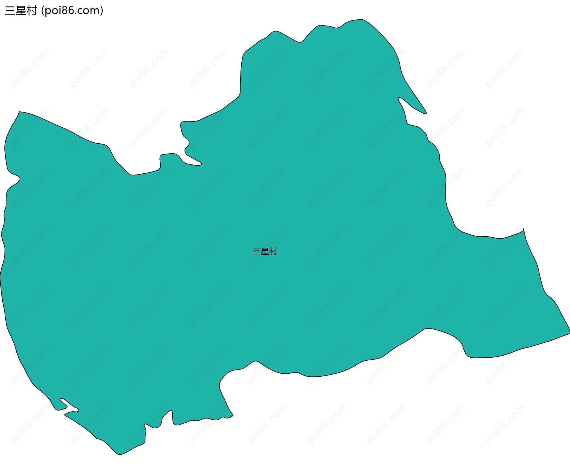 三星村边界地图