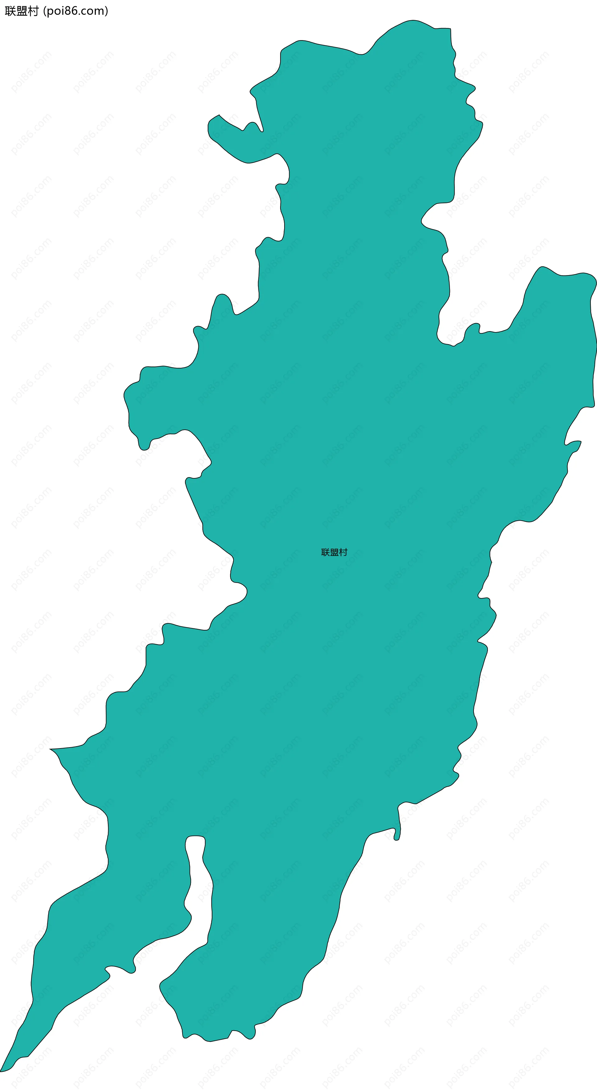 联盟村边界地图