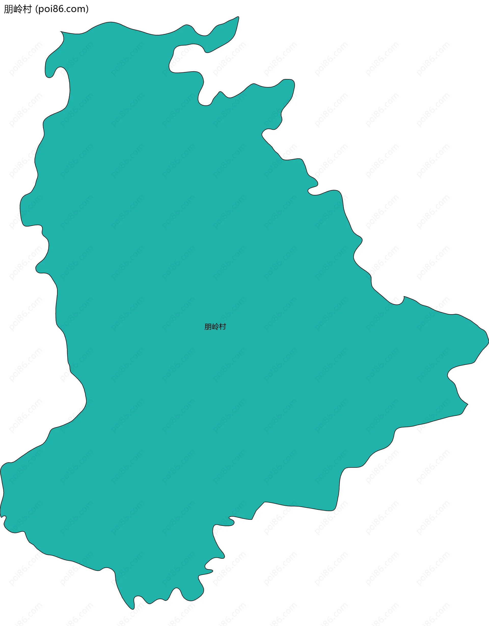 朋岭村边界地图