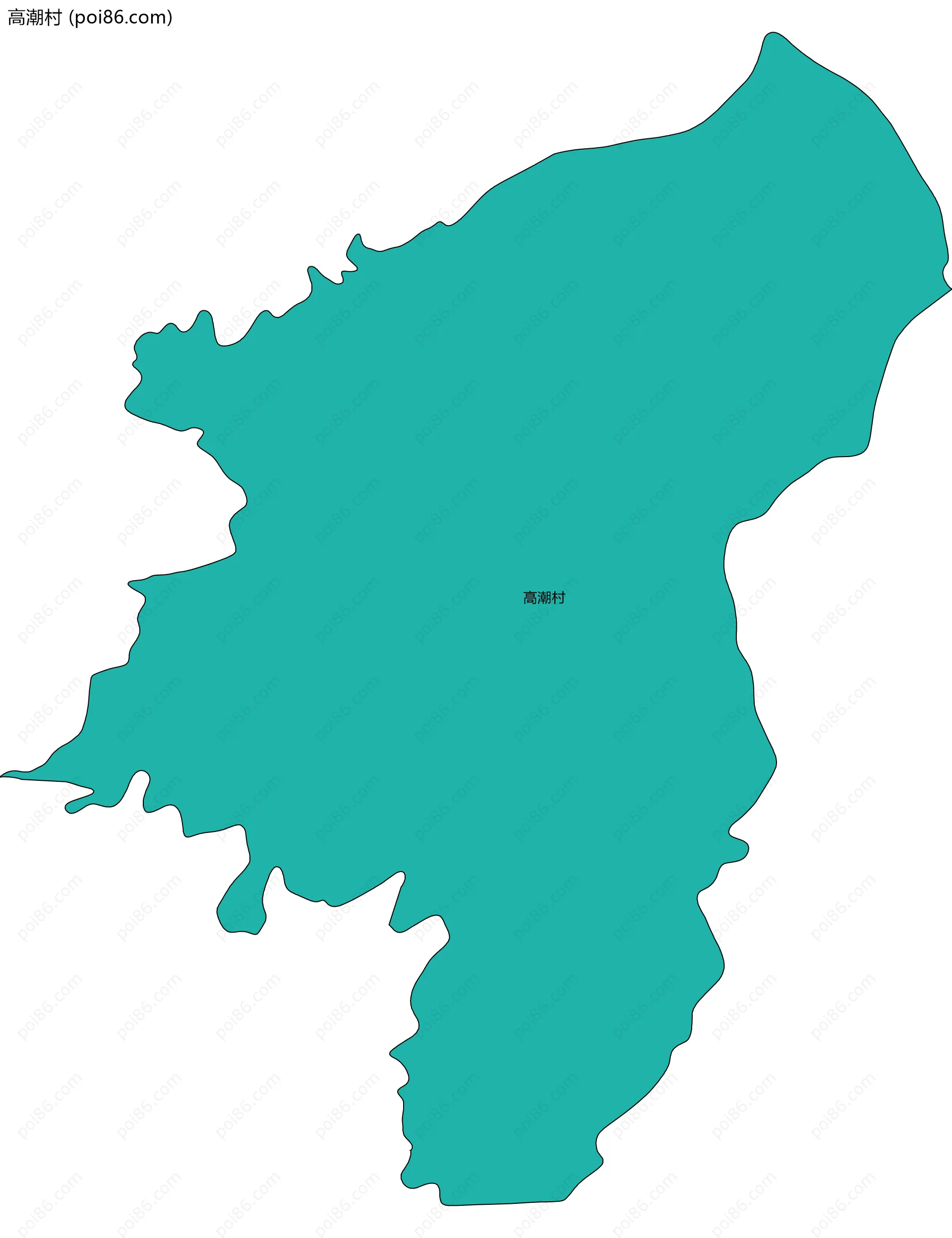 高潮村边界地图