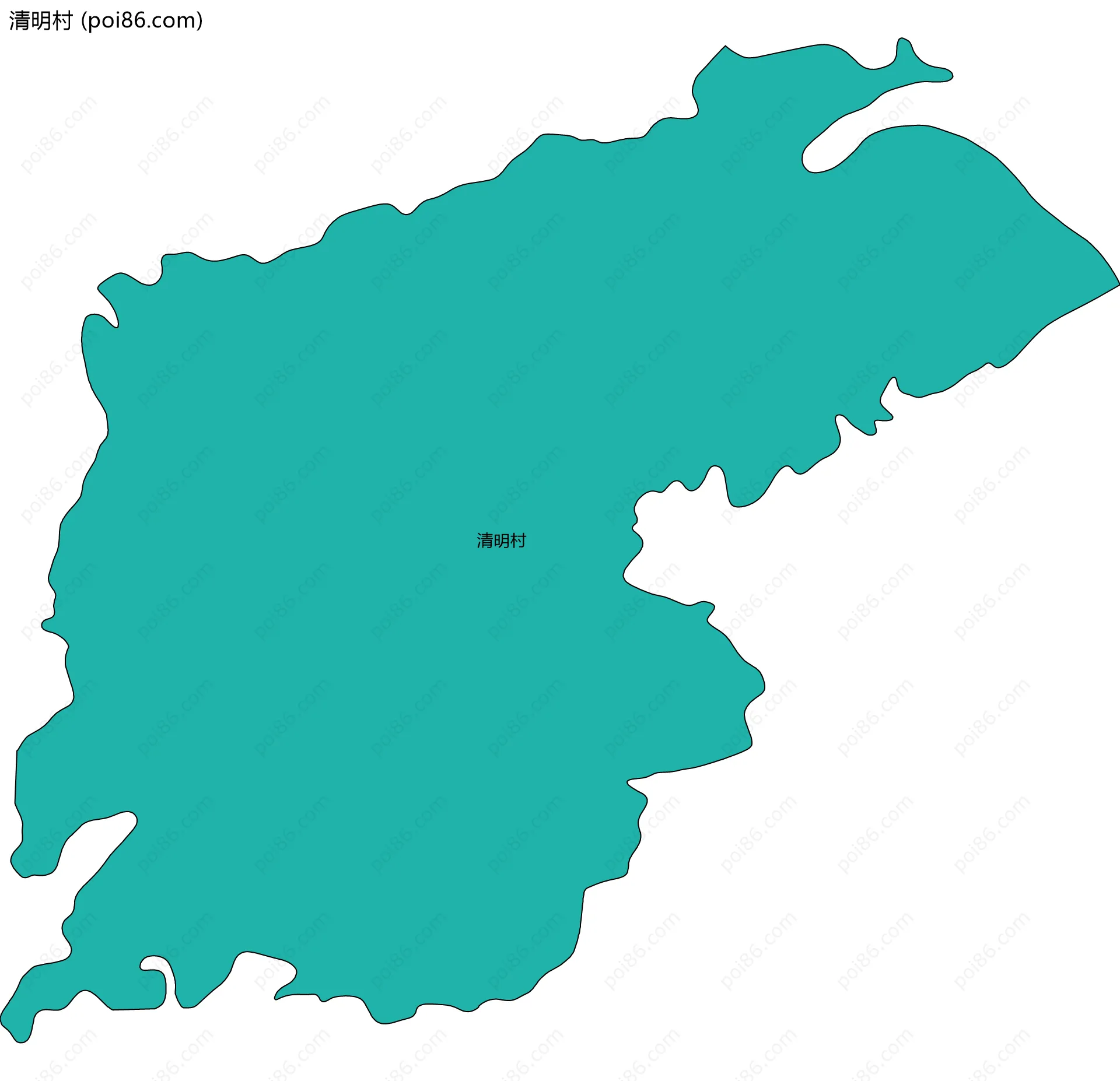 清明村边界地图