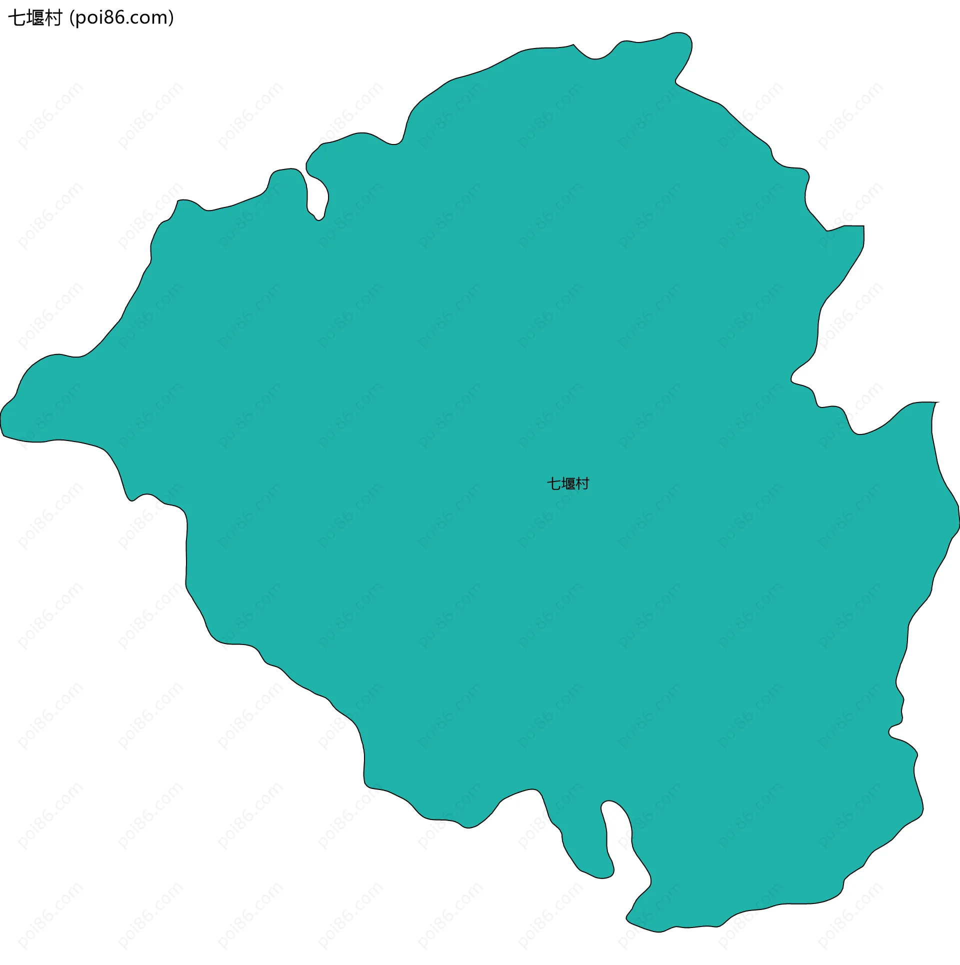 七堰村边界地图