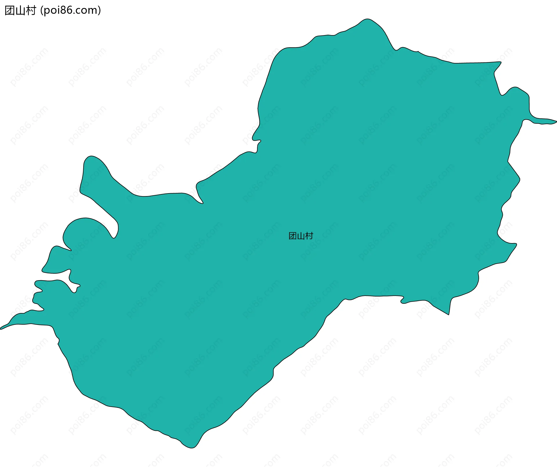 团山村边界地图