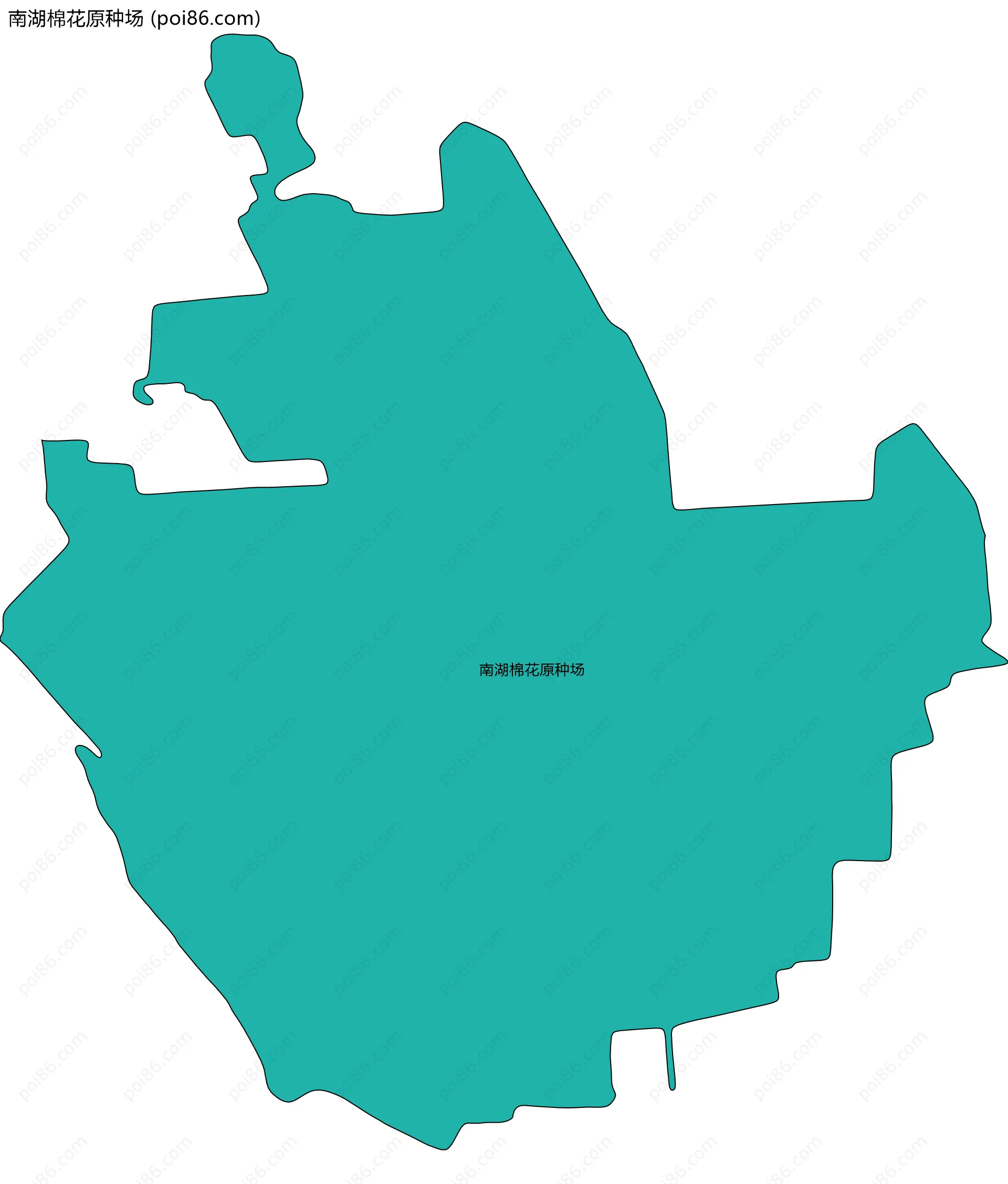 南湖棉花原种场边界地图(五级行政区划)
