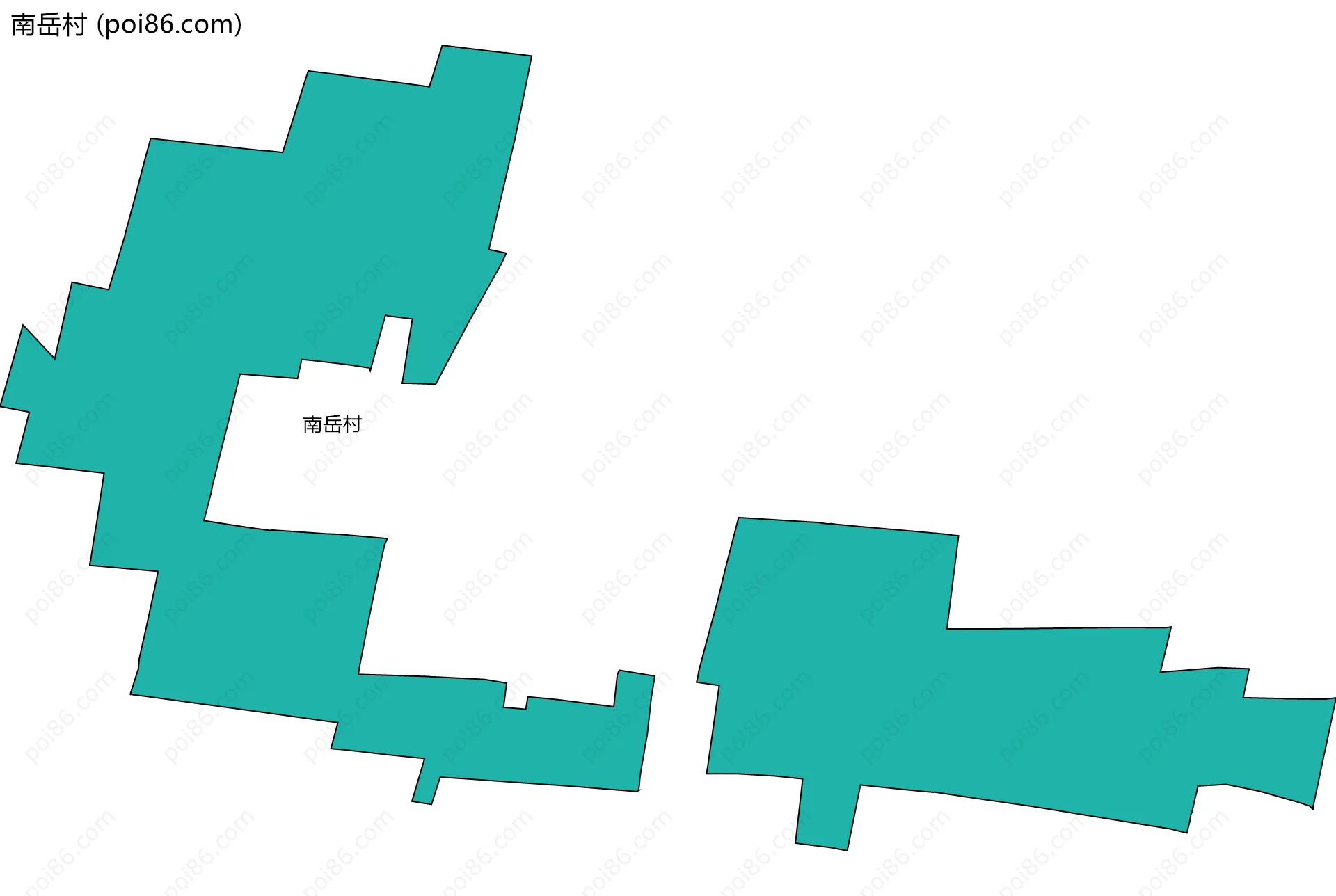 南岳村边界地图