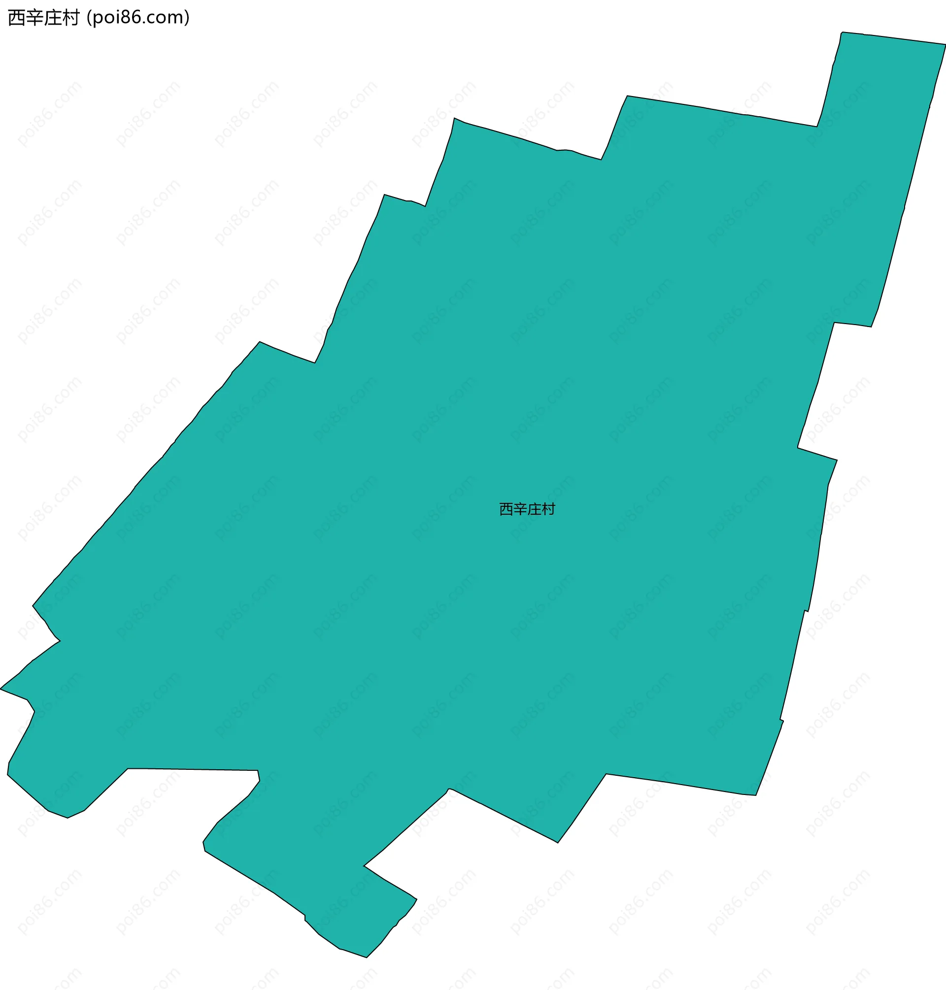 西辛庄村边界地图