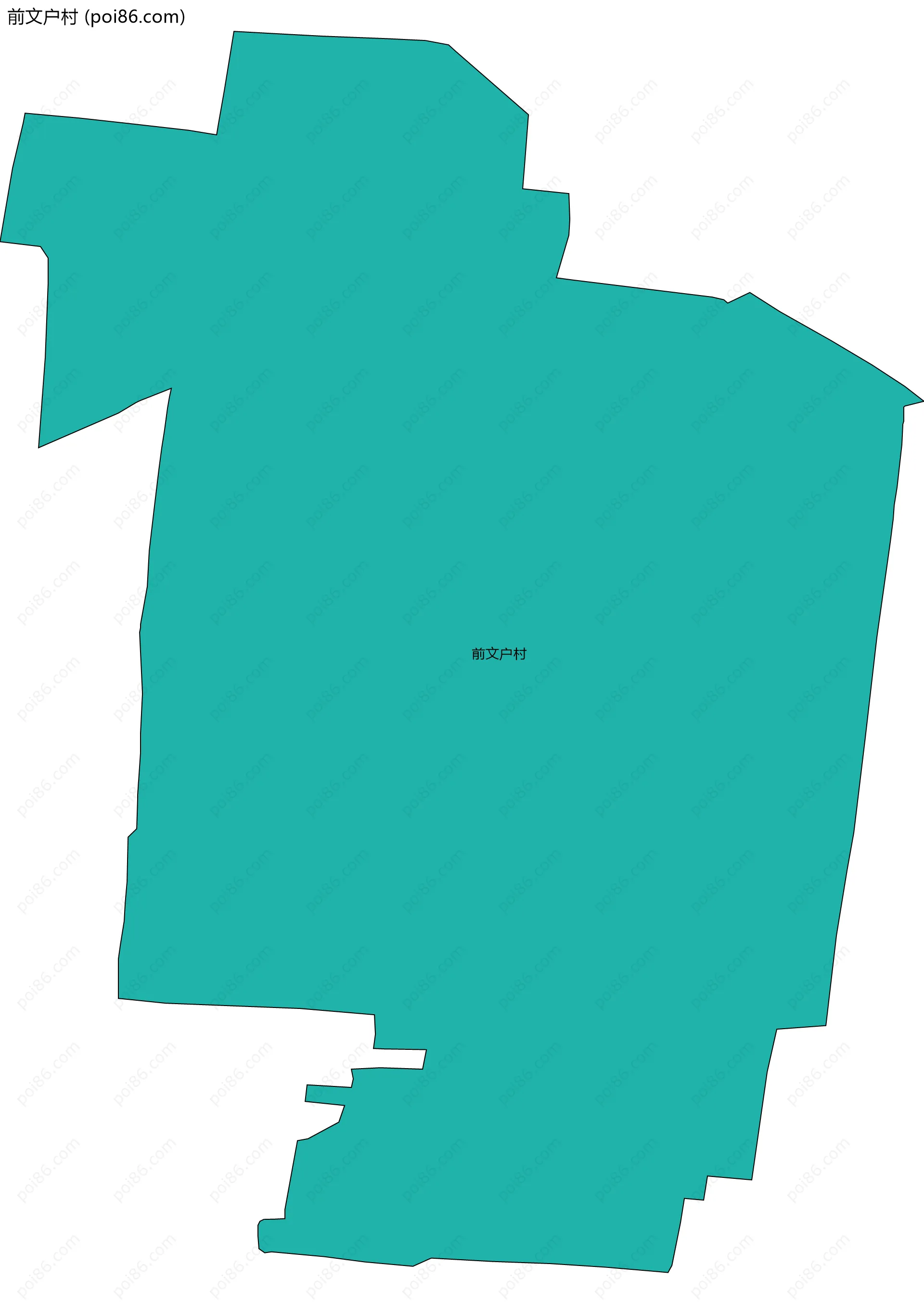 前文户村边界地图