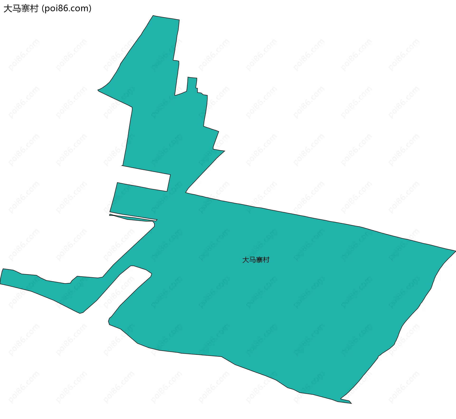 大马寨村边界地图