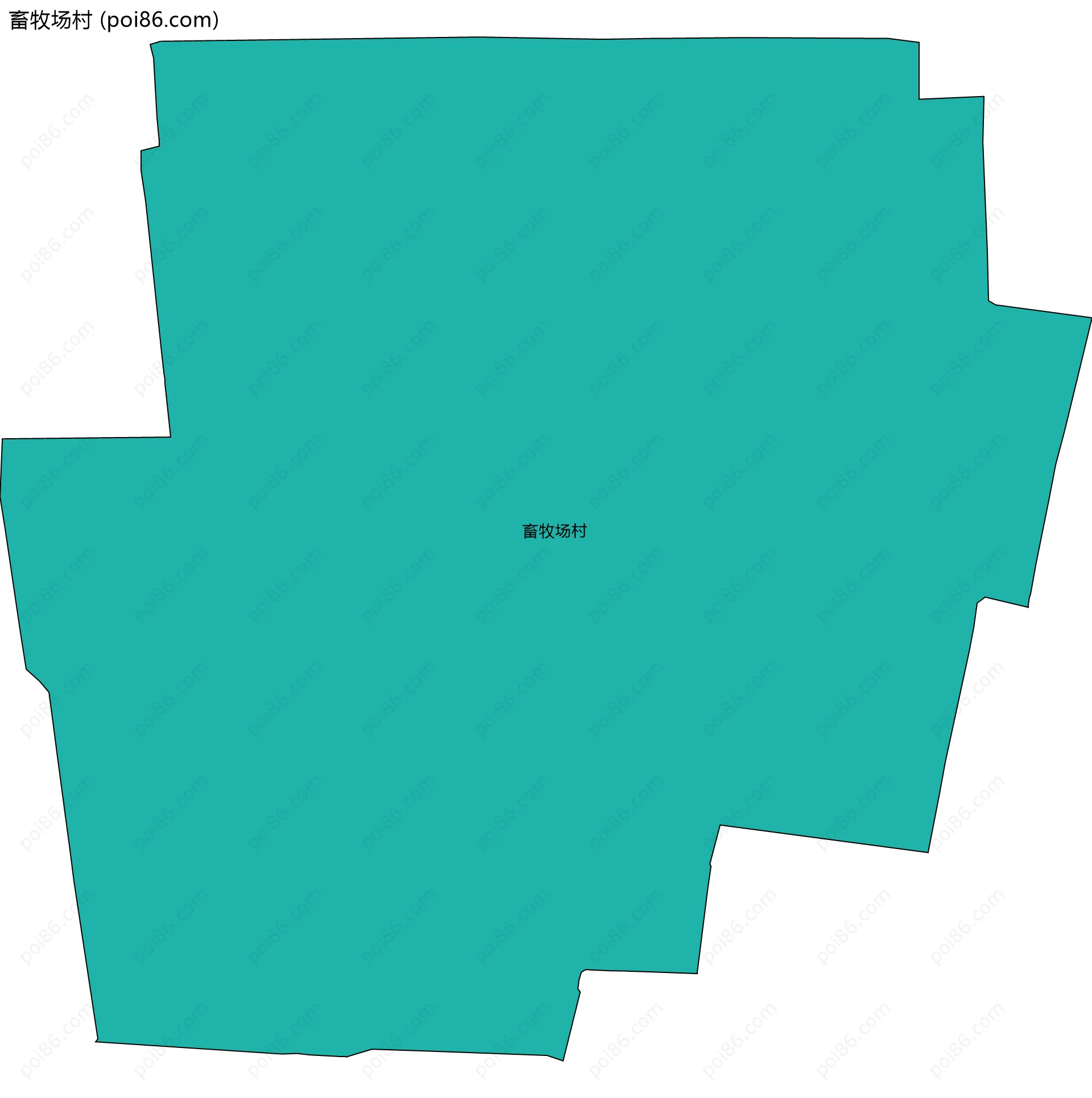 畜牧场村边界地图