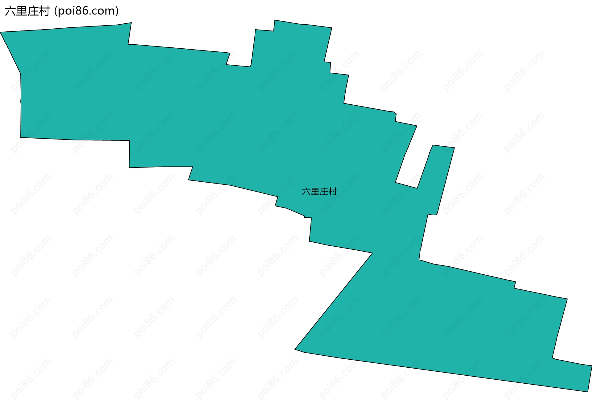 六里庄村边界地图