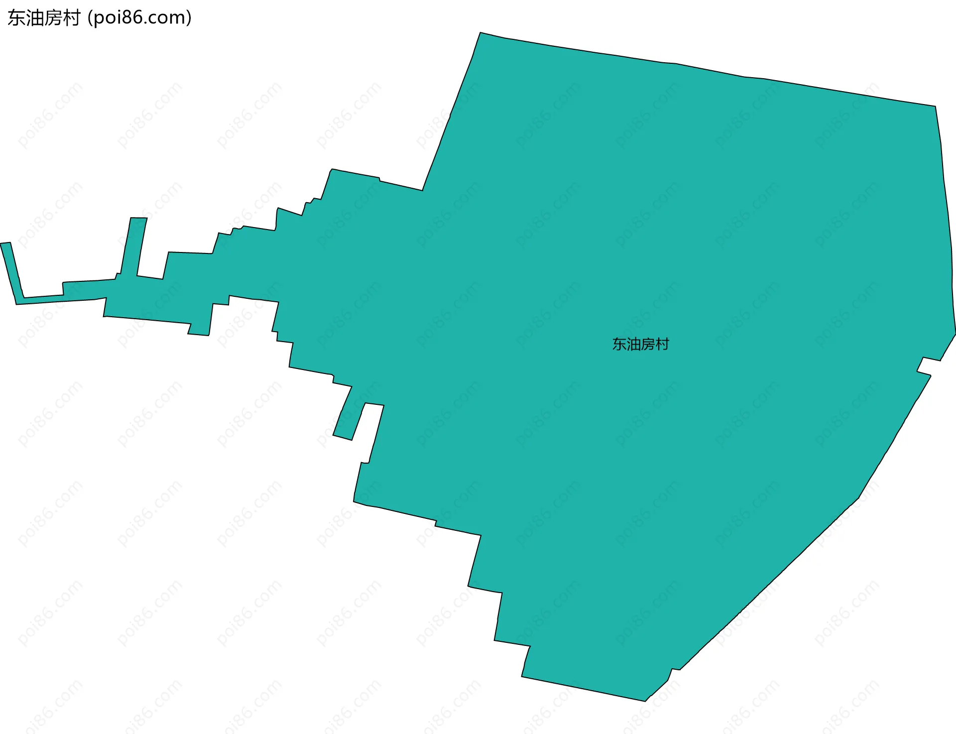 东油房村边界地图