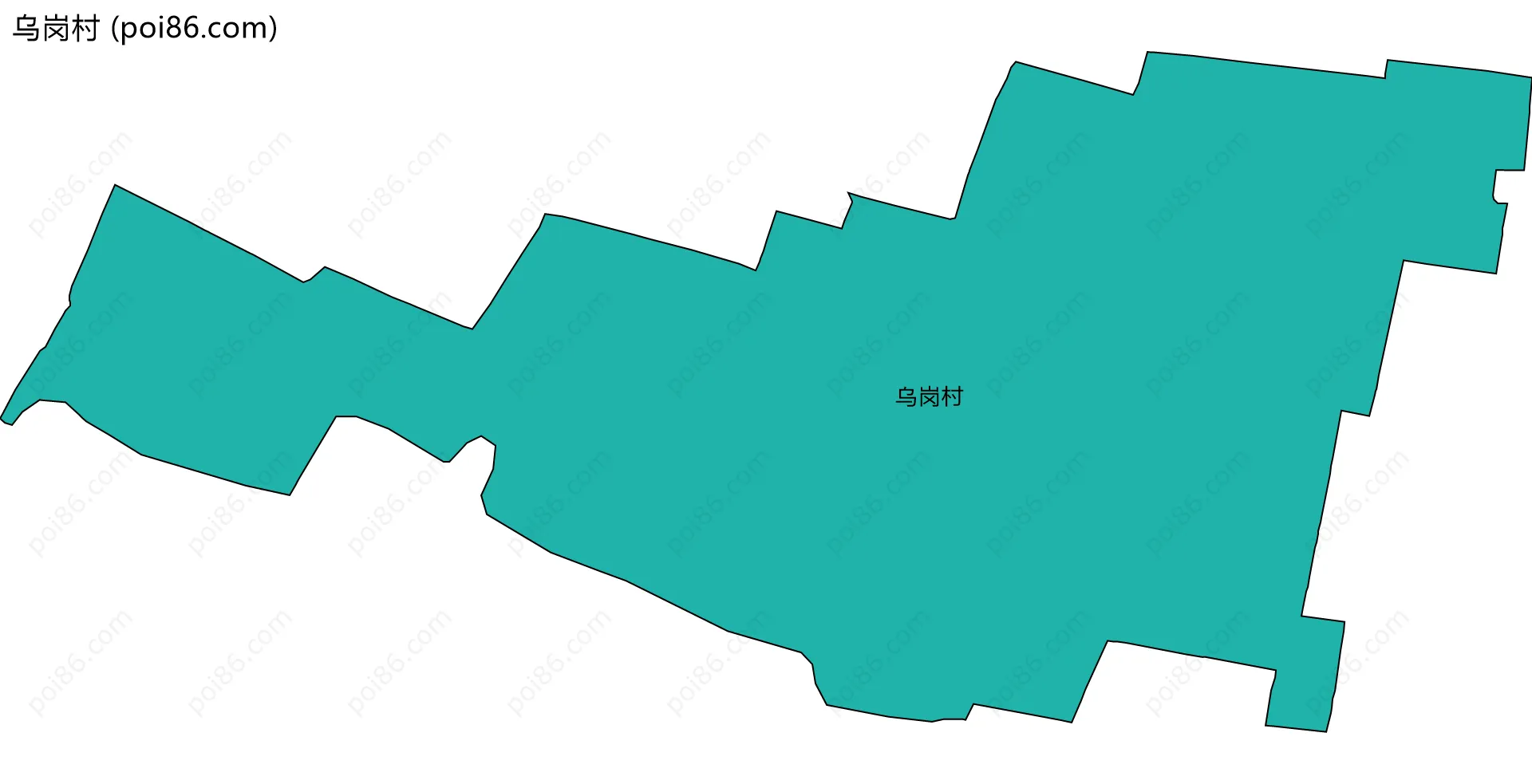 乌岗村边界地图