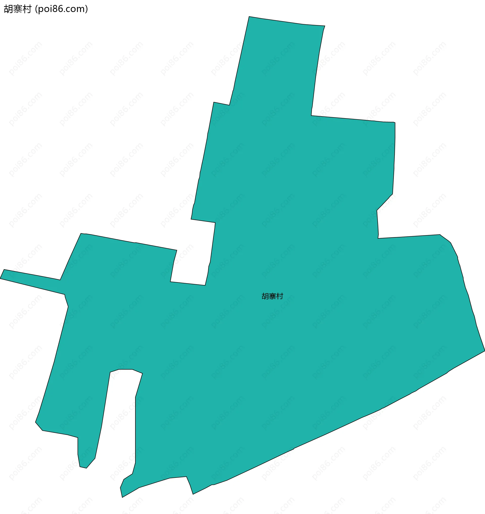 胡寨村边界地图